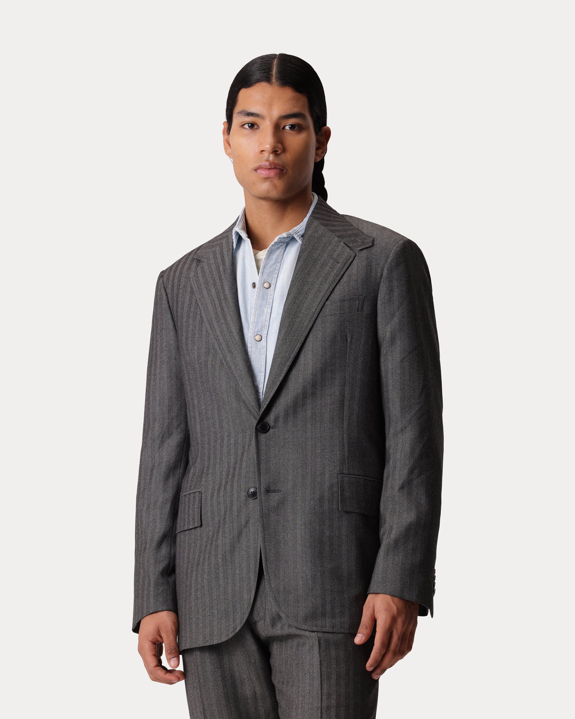 Bertolucci Herringbone Wool Suit