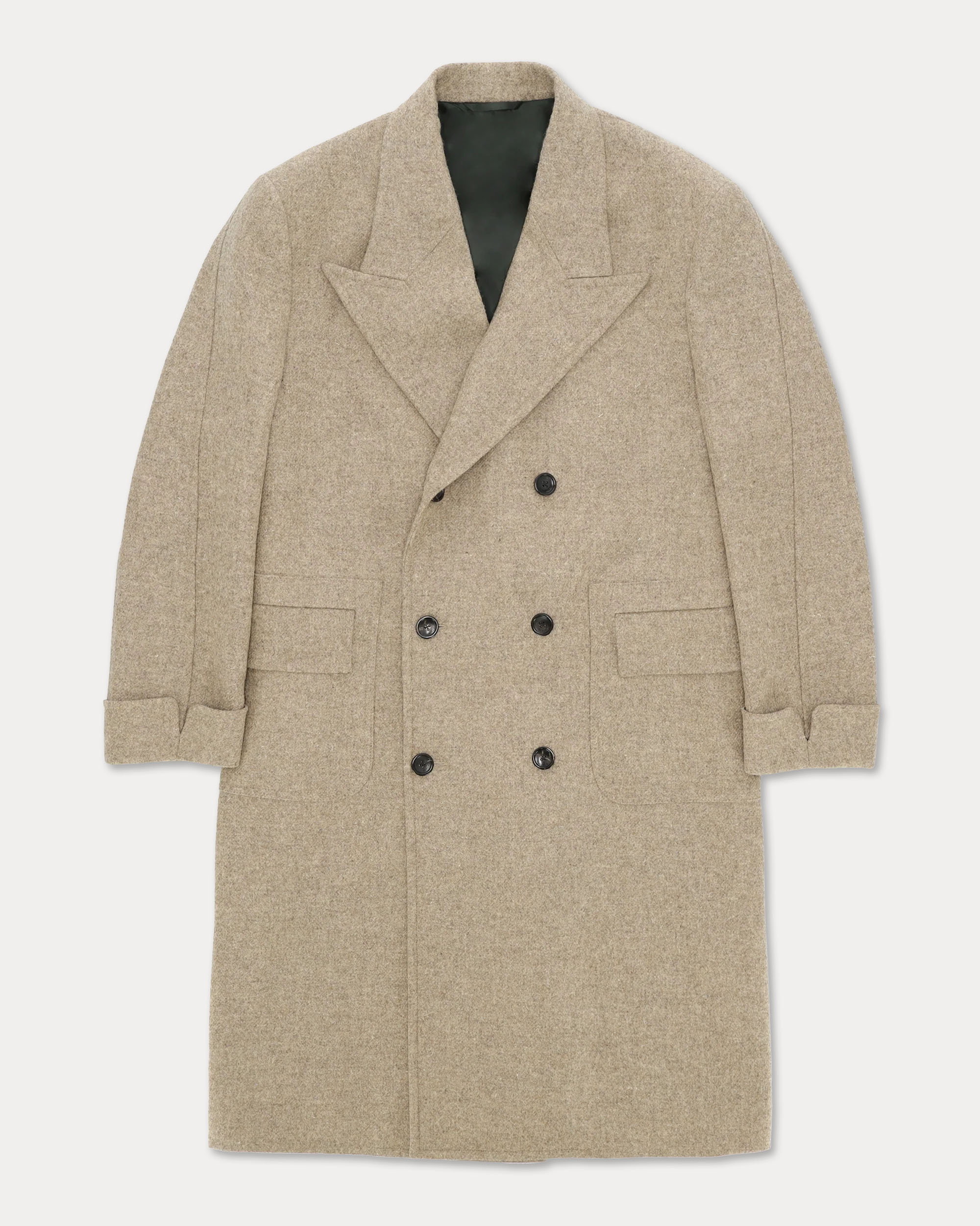 Bogart Cappotto Doppiopetto In Herringbone di Lana