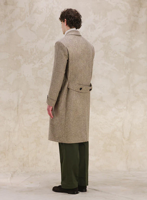 Bogart Cappotto Doppiopetto In Herringbone di Lana