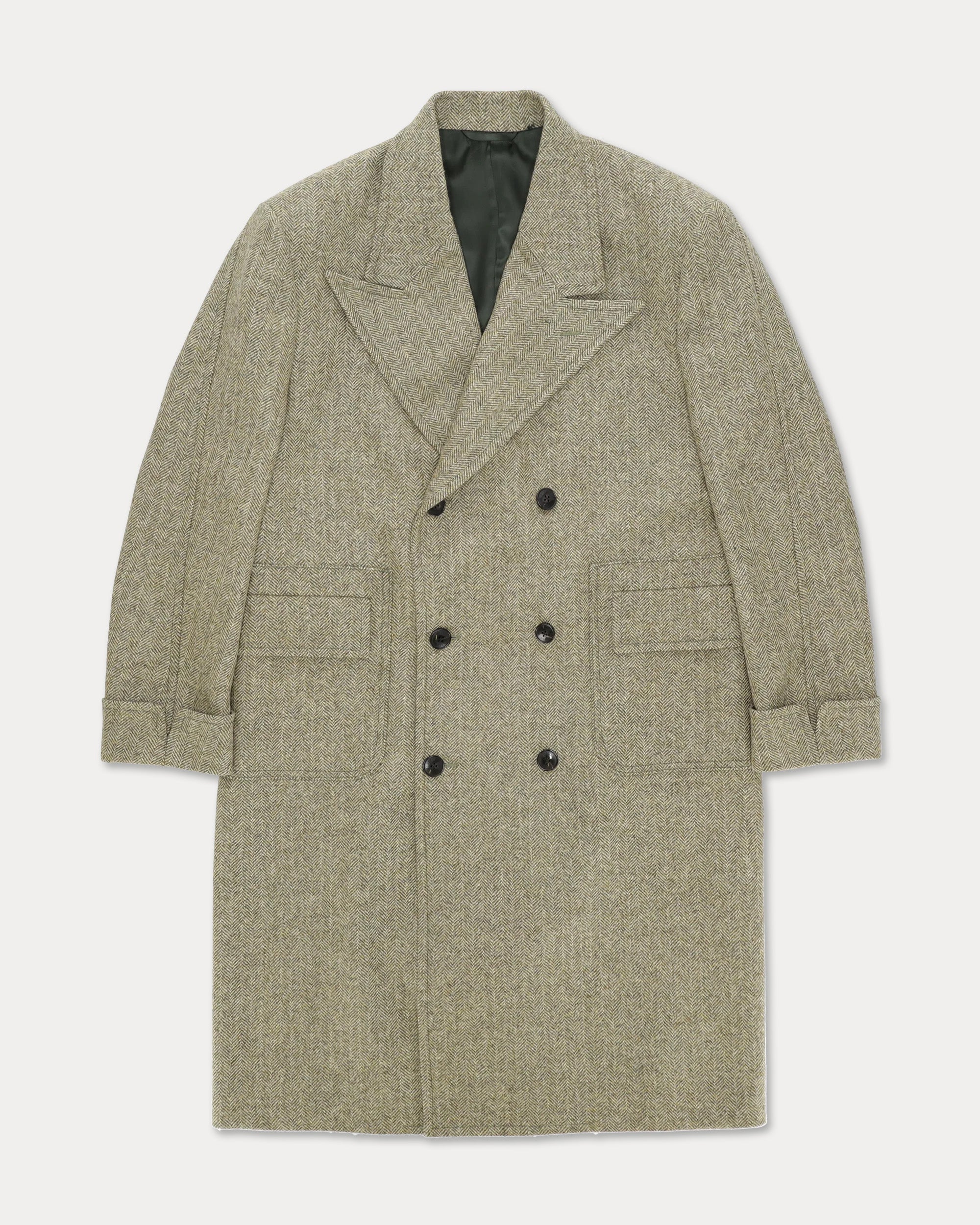 Bogart Double-Breasted Wool Herringbone Coat