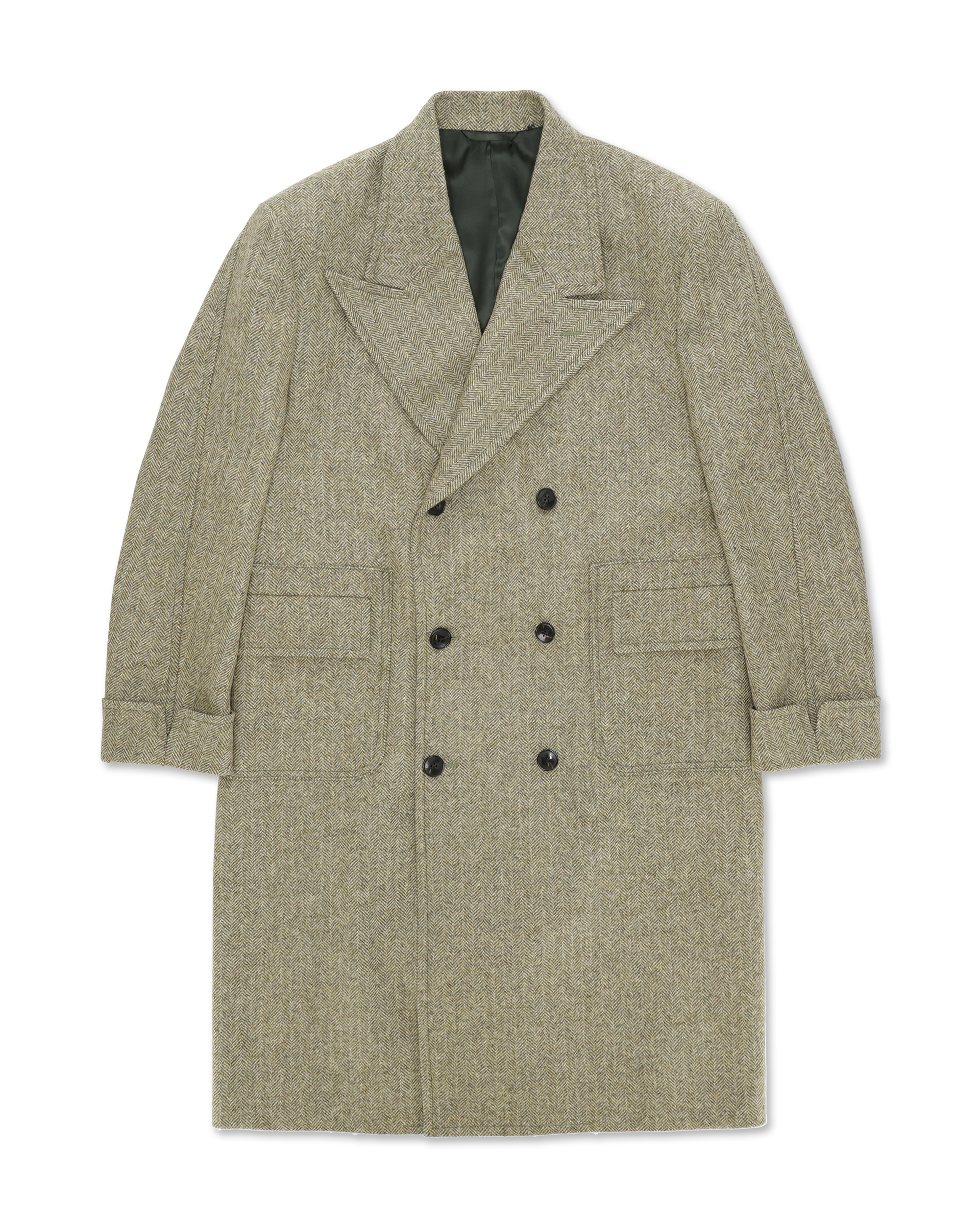 Bogart Cappotto Doppiopetto In Herringbone di Lana