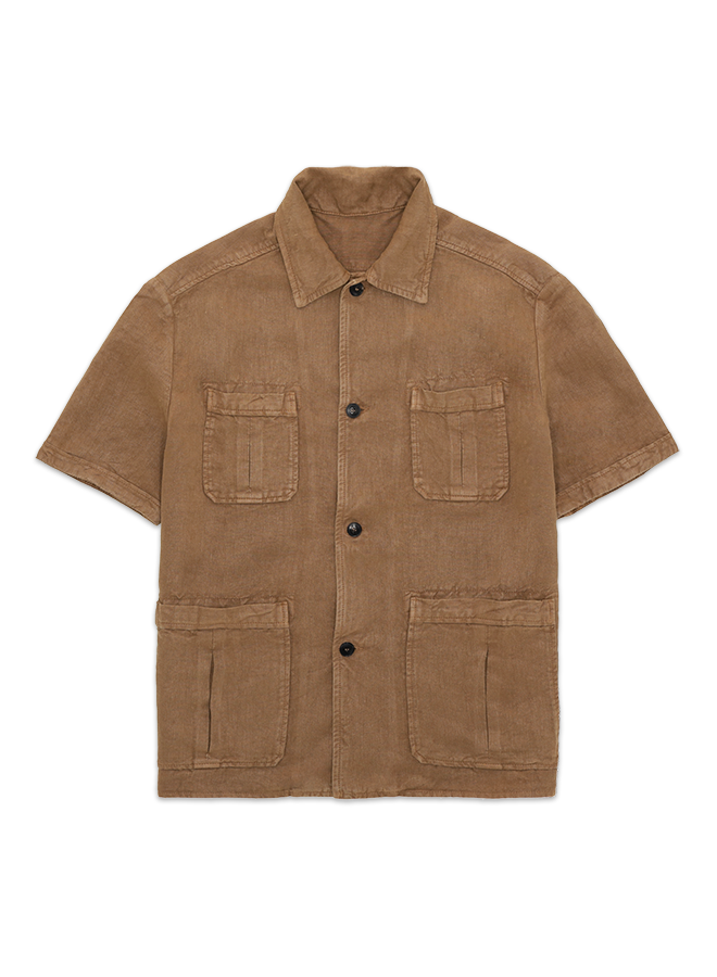 Bohem Camicia In Lino Manica Corta