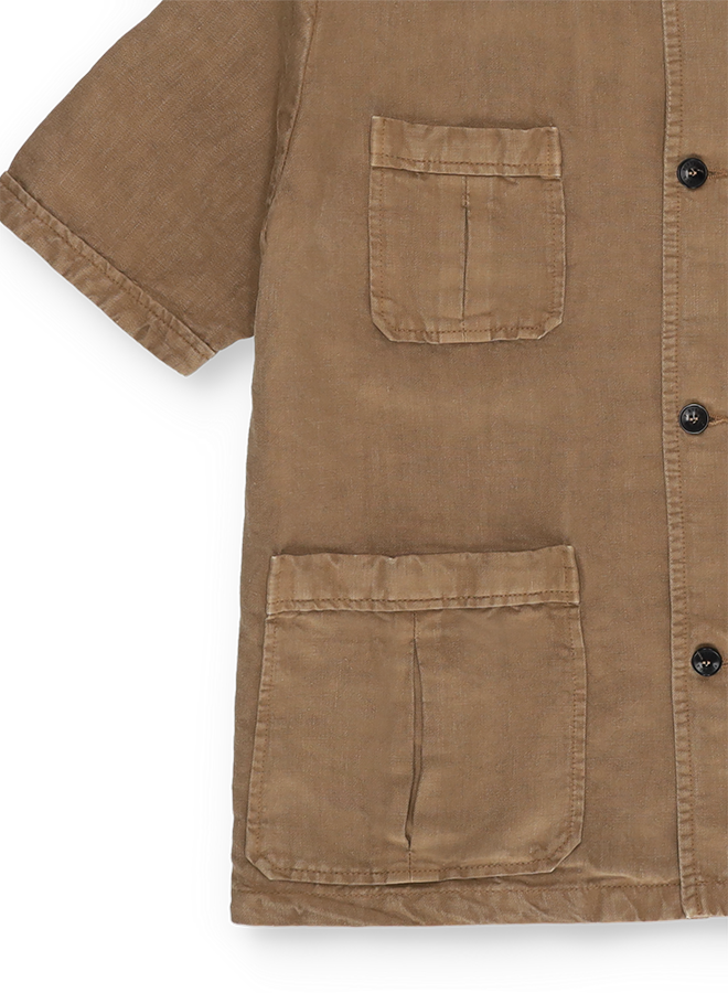 Bohem Camicia In Lino Manica Corta