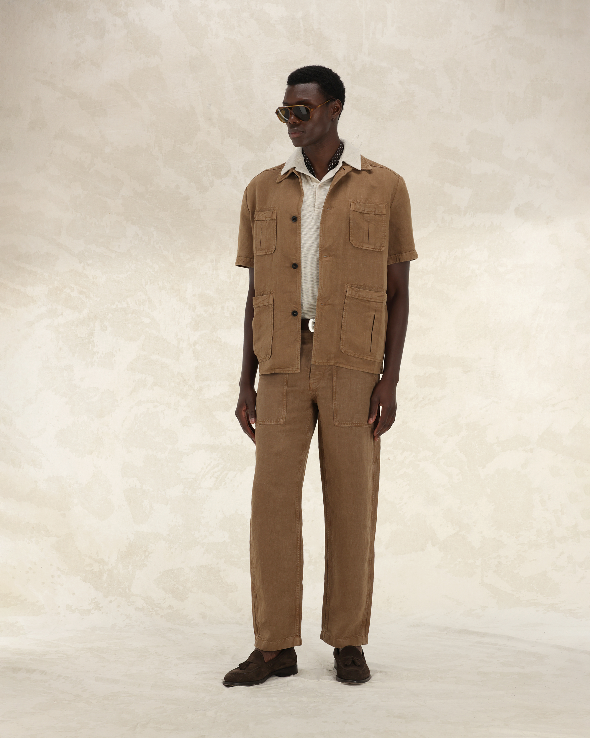 Bohem Camicia In Lino Manica Corta