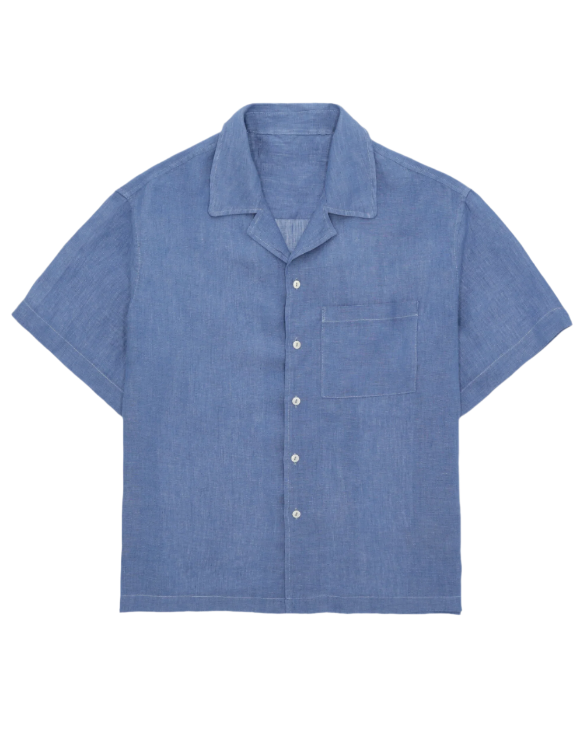 Bowling Camicia In Lino Manica Corta