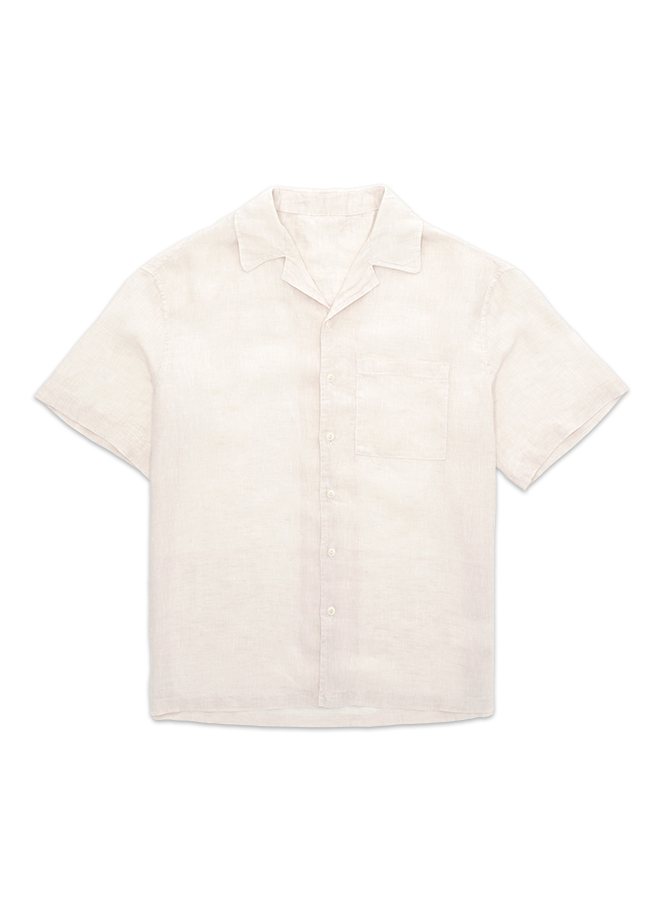 Bowling Camicia In Lino Manica Corta