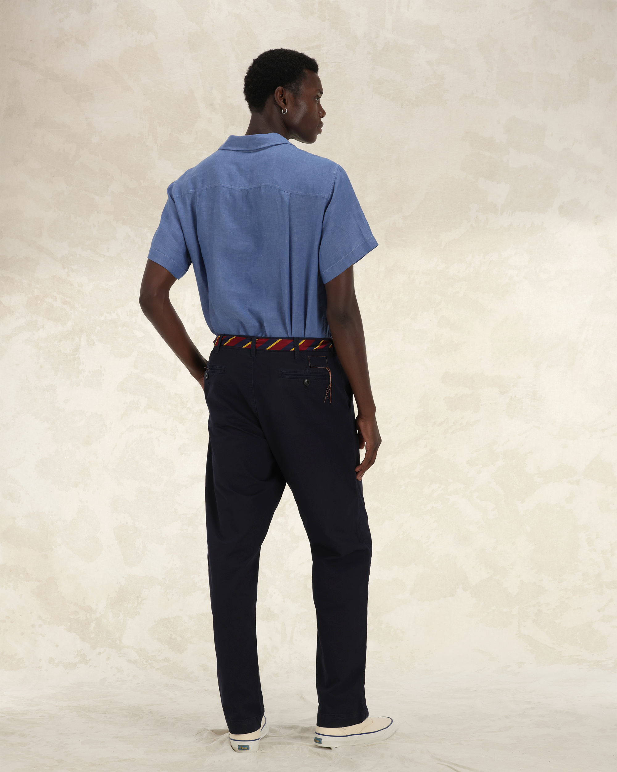 Bowling Camicia In Lino Manica Corta