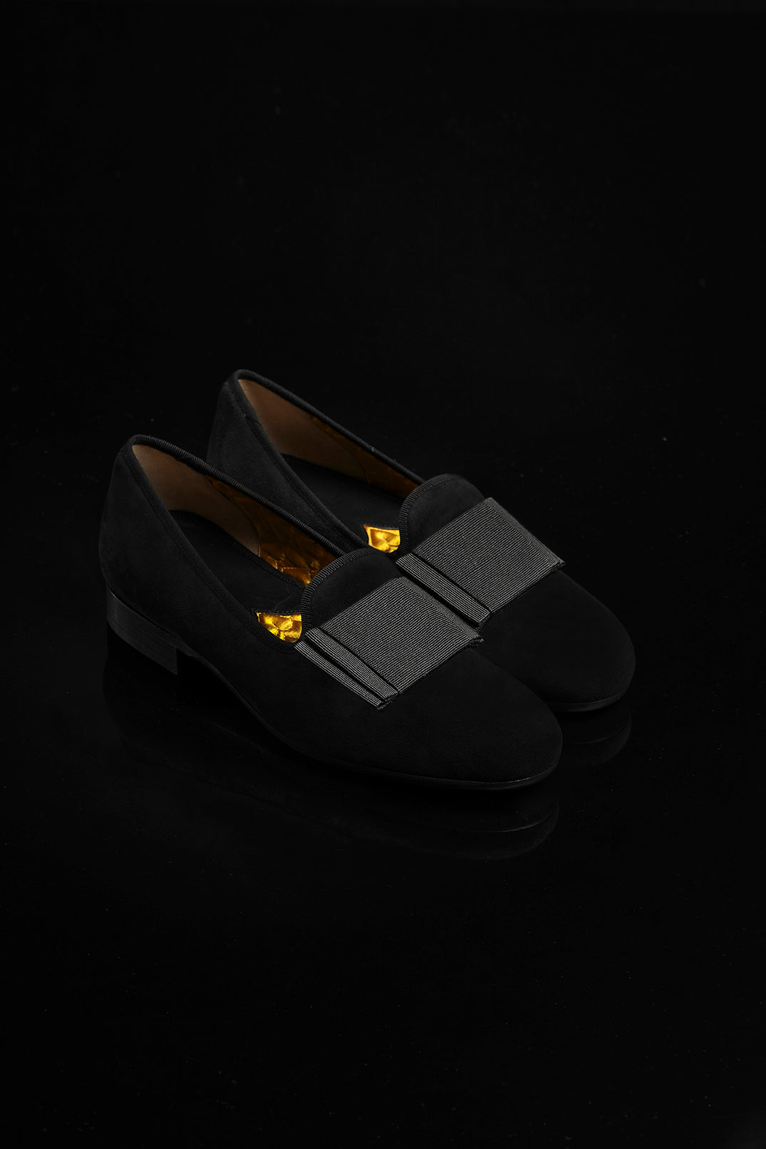 Smokedbone "Broadway Bow" Suede Slipper