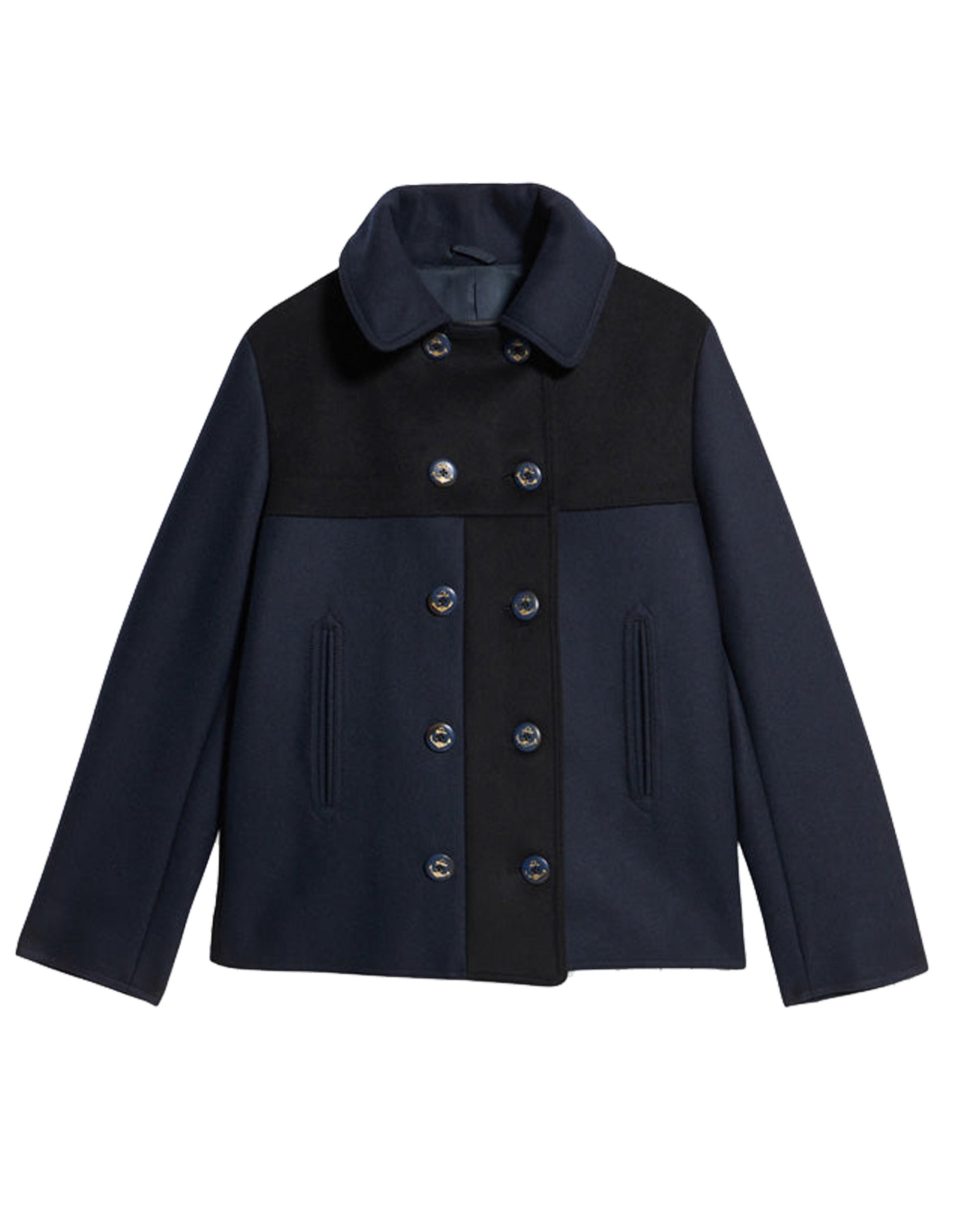 Frida Cappotto Doppiopetto Patchwork In Lana