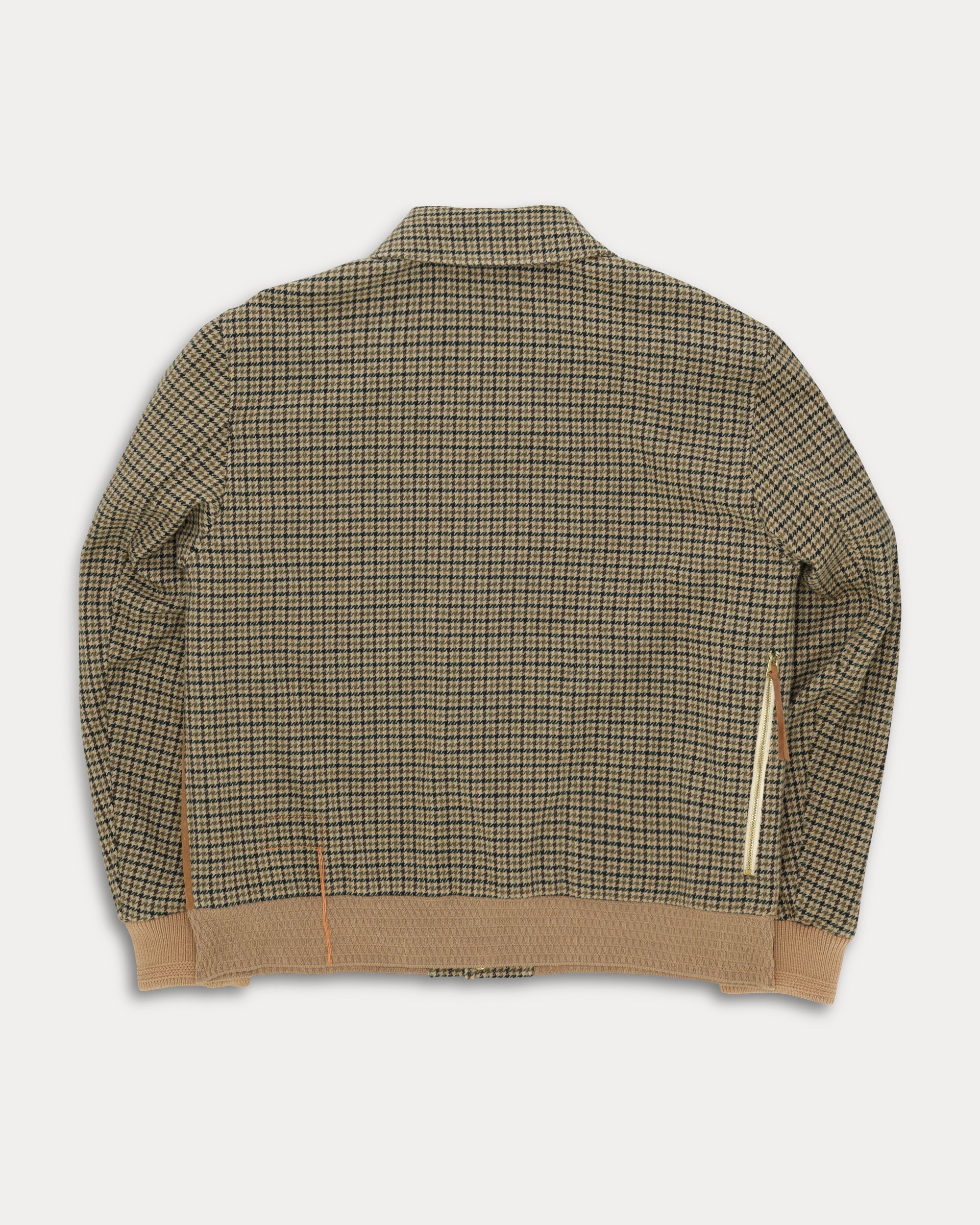 Cambridge Bomber in Merino Wool and Leather