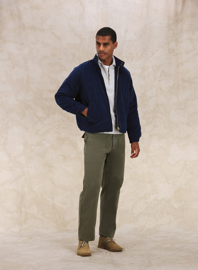 Carol Giacca con Zip in Velluto a Coste