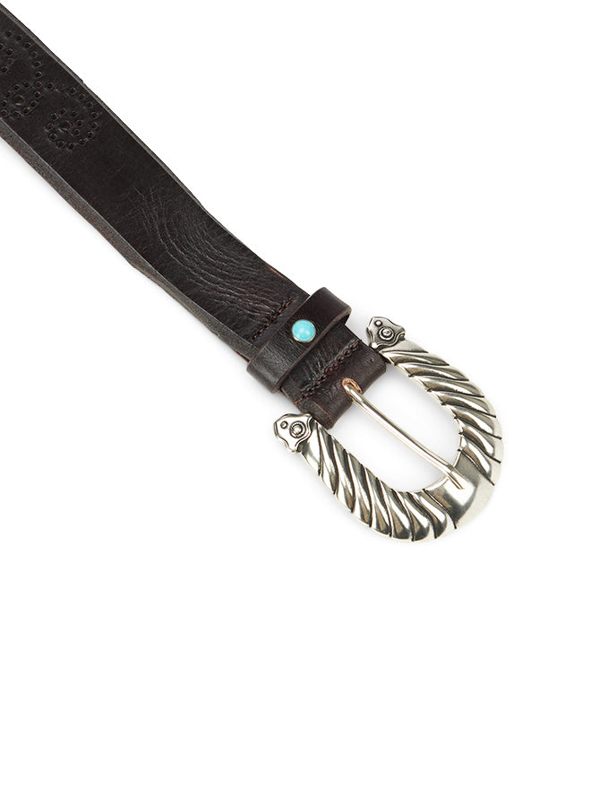 Carson Leather Belt with Traforations