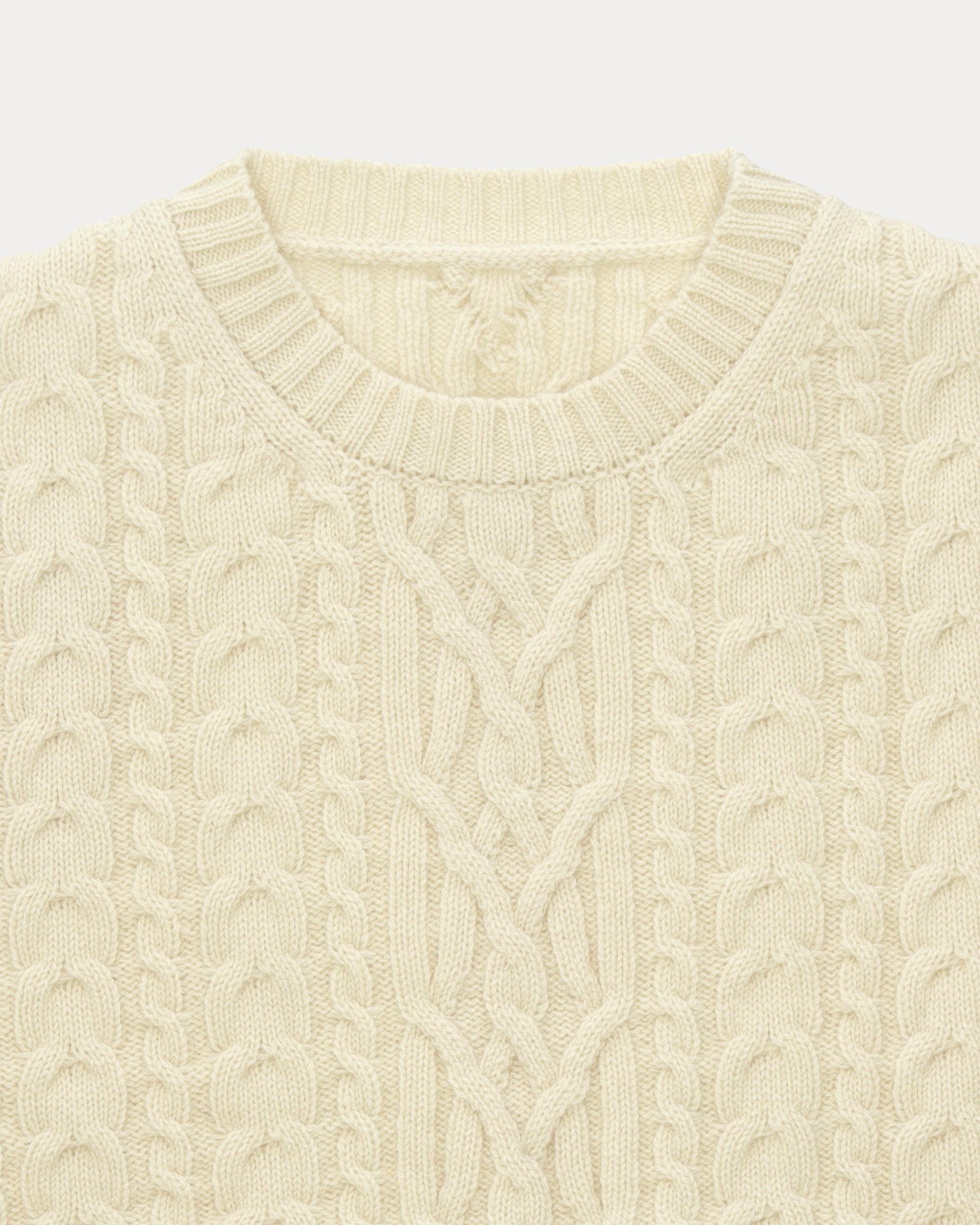 Chain Maglia in Lana con Motivo a Treccia