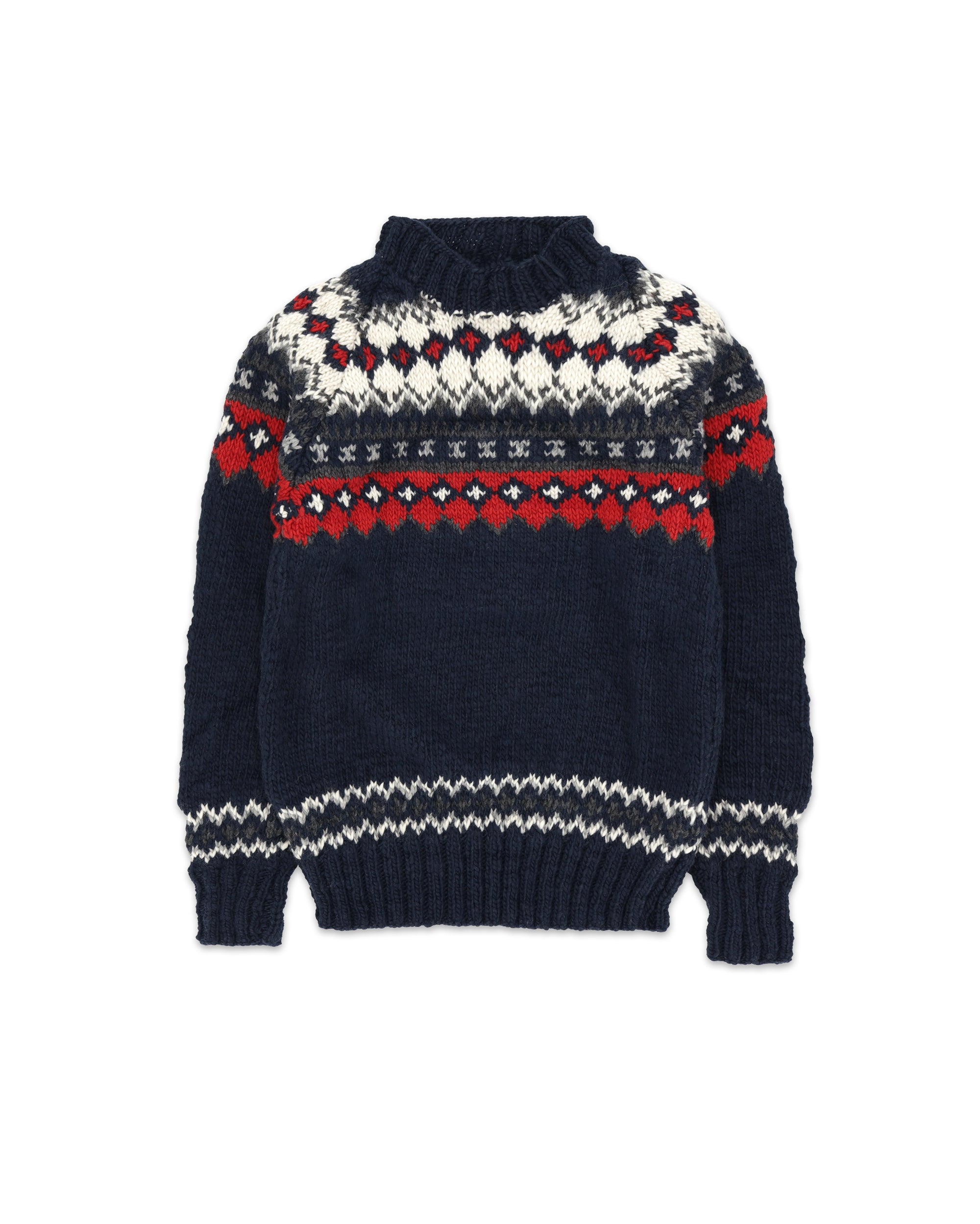 Chamula Pullover in Lana Merino con motivo Navajo