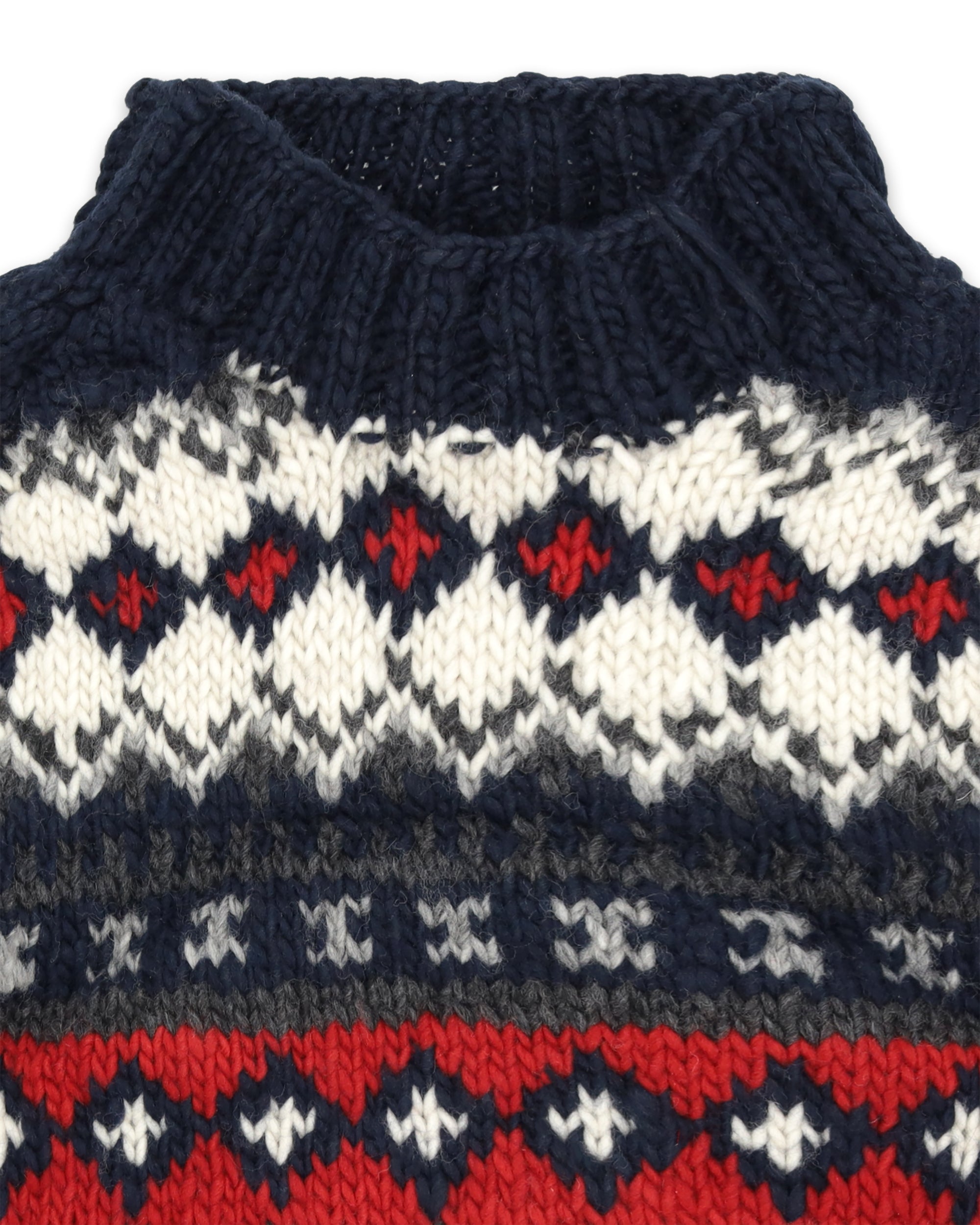 Chamula Pullover in Lana Merino con motivo Navajo