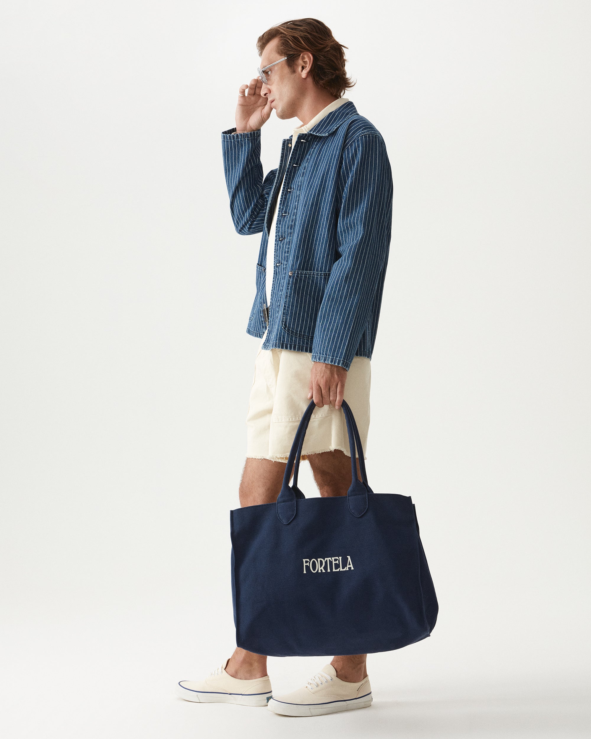 Clays Pinstripe Denim Jacket