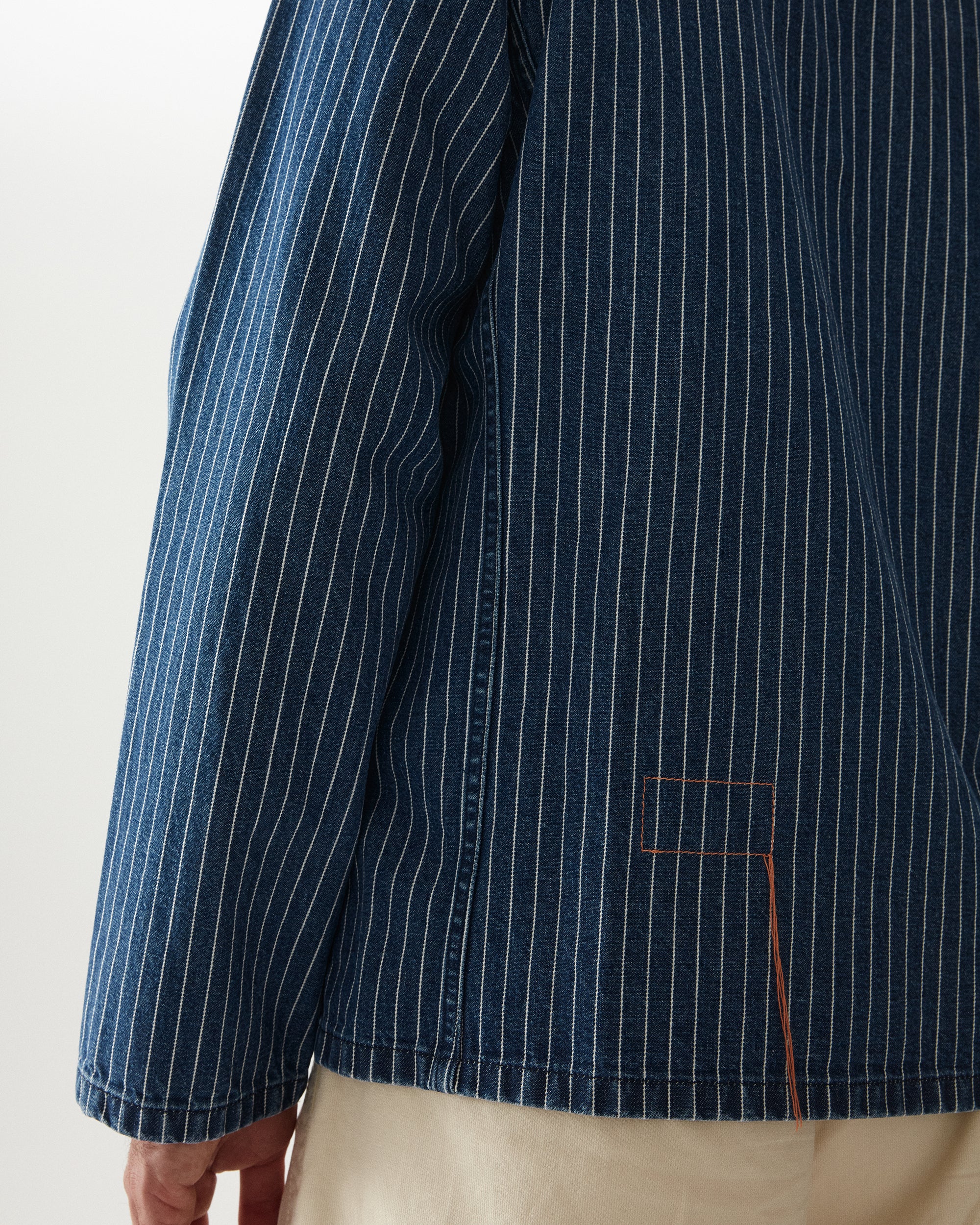 Clays Pinstripe Denim Jacket