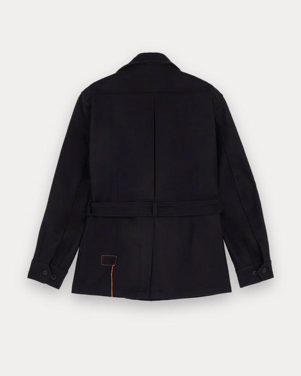 Clint Giacca Sahariana in Herringbone di Cotone