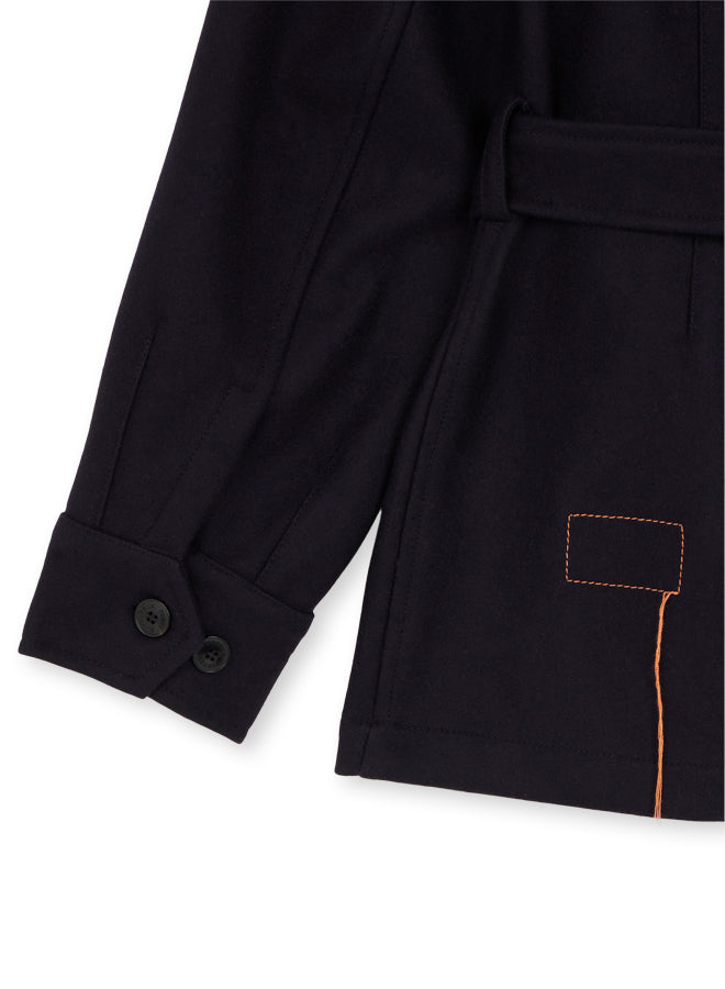 Clint Giacca Sahariana in Herringbone di Cotone