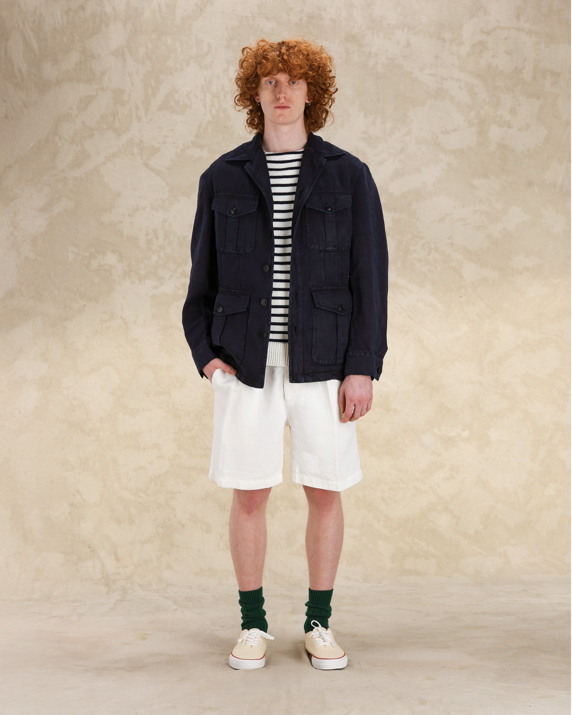 Clint Giacca Sahariana in Lino