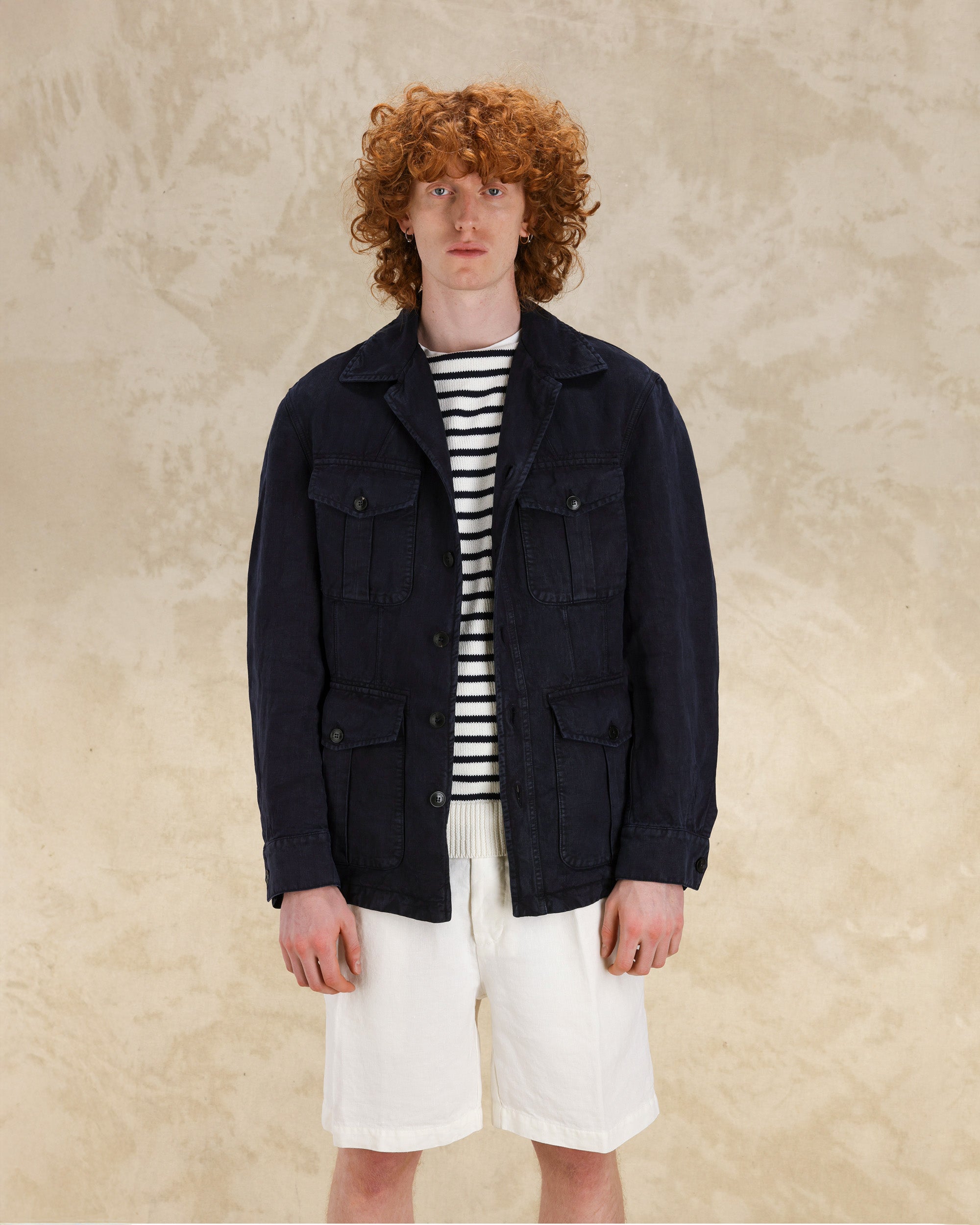 Clint Giacca Sahariana in Lino