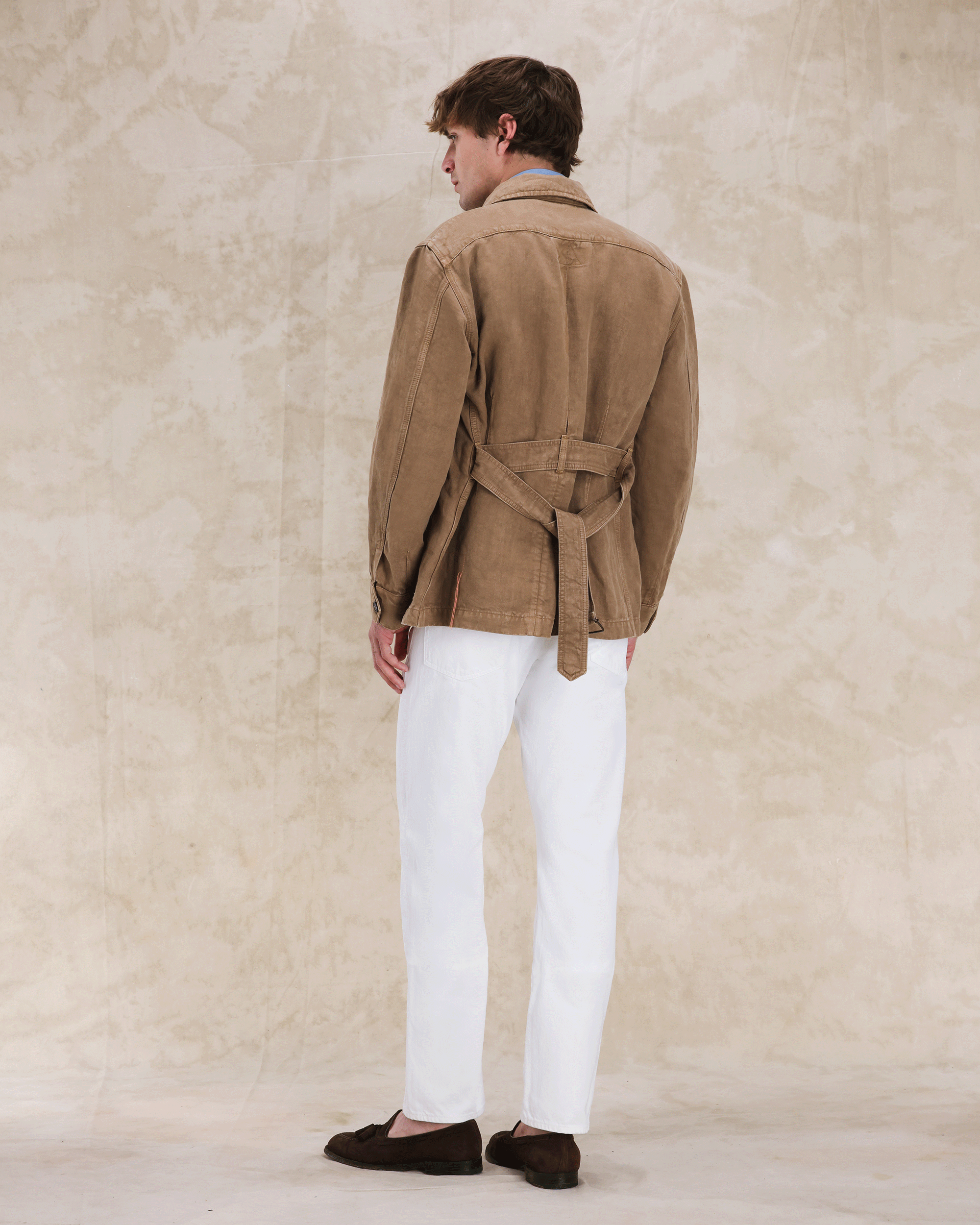 Clint Giacca Sahariana in Lino