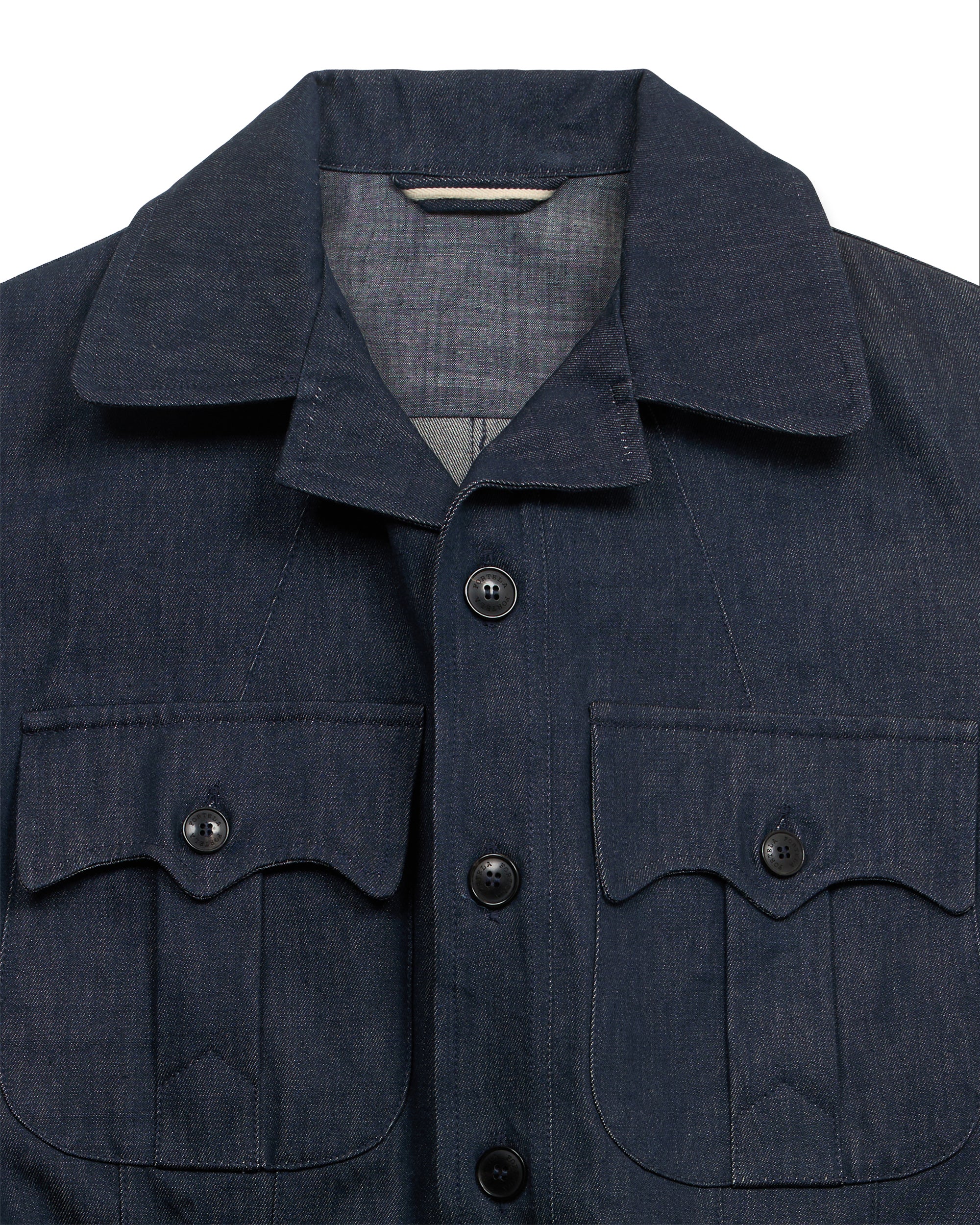 Clintj Giacca Sahariana in Drill di Cotone