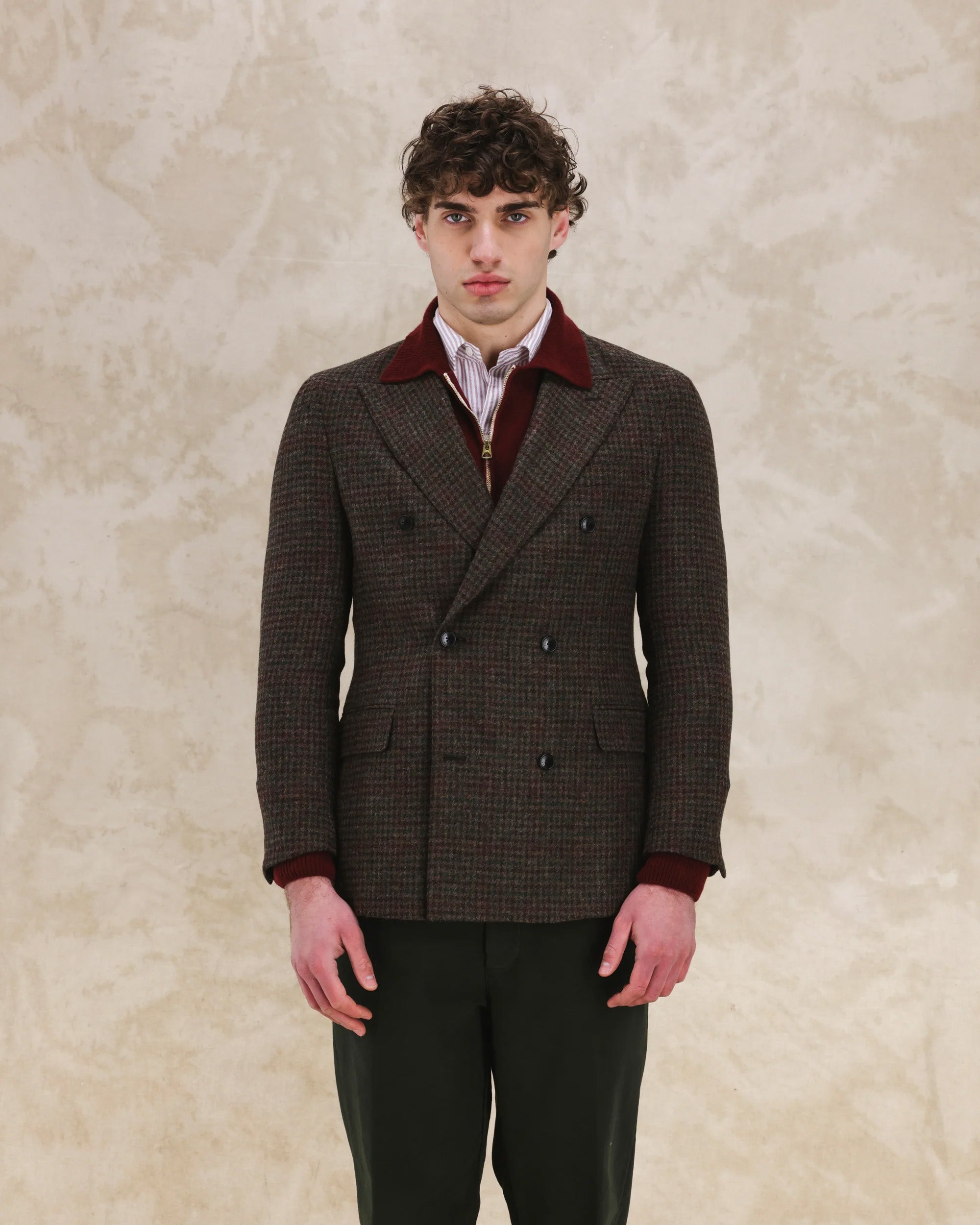 Corrado Giacca Doppiopetto Shetland