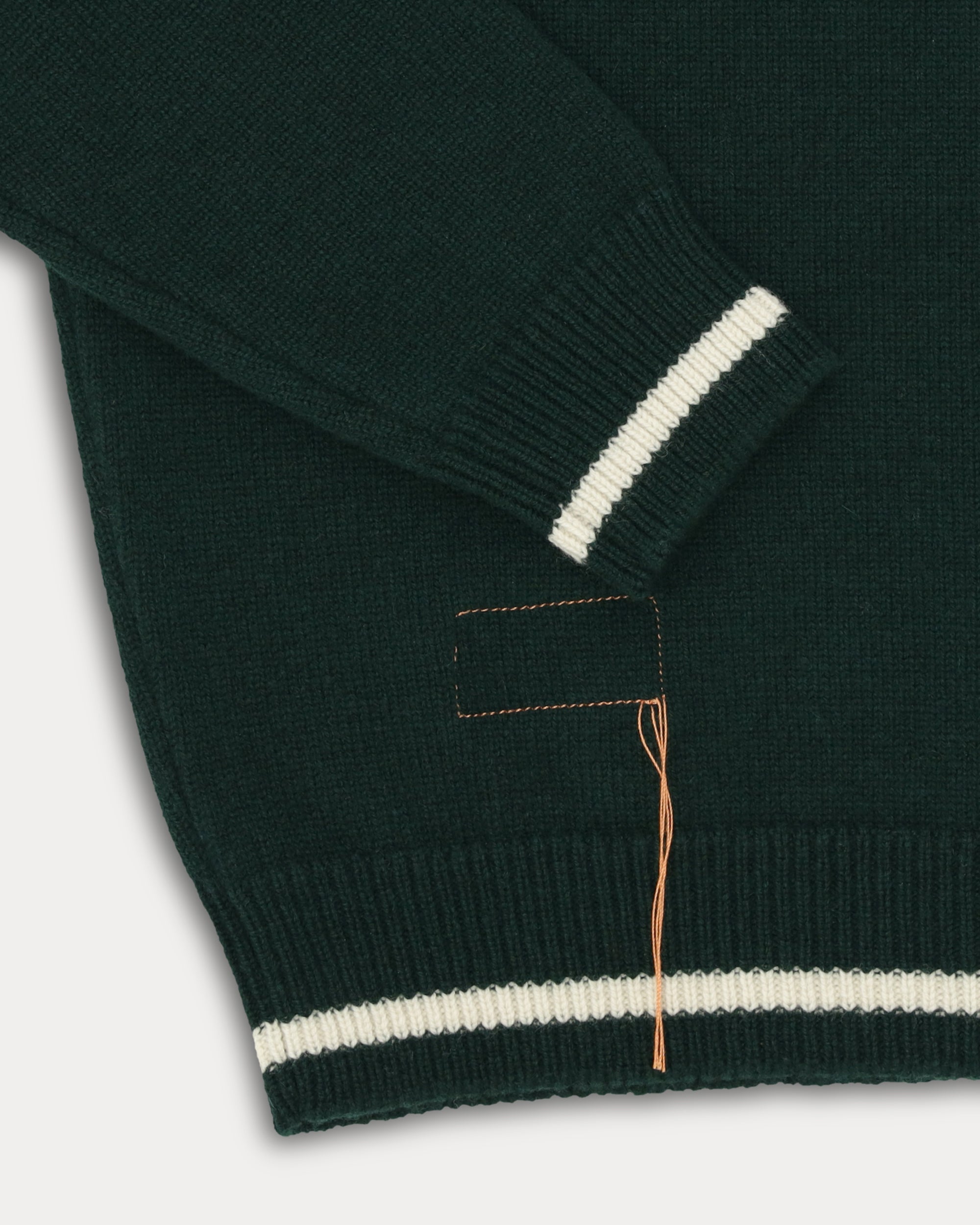 Crow Wool Knitted Zip Jumper
