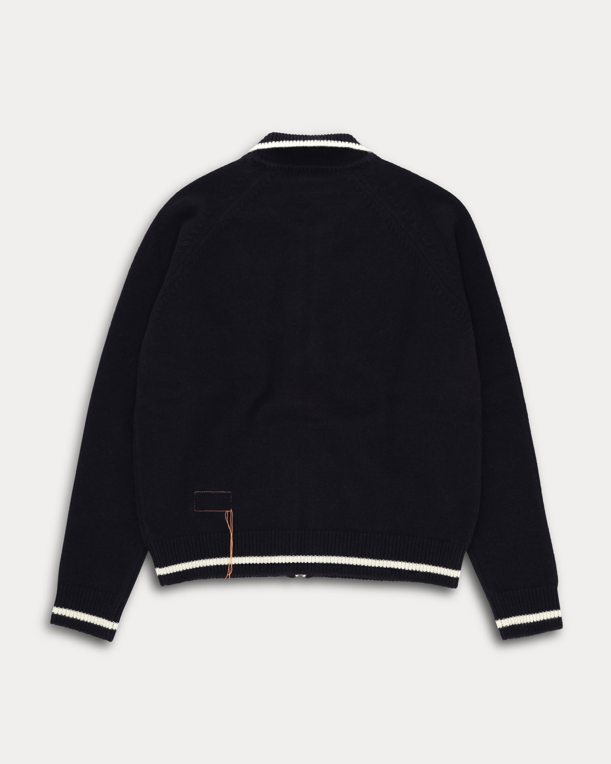 Crow Wool Knitted Zip Jumper