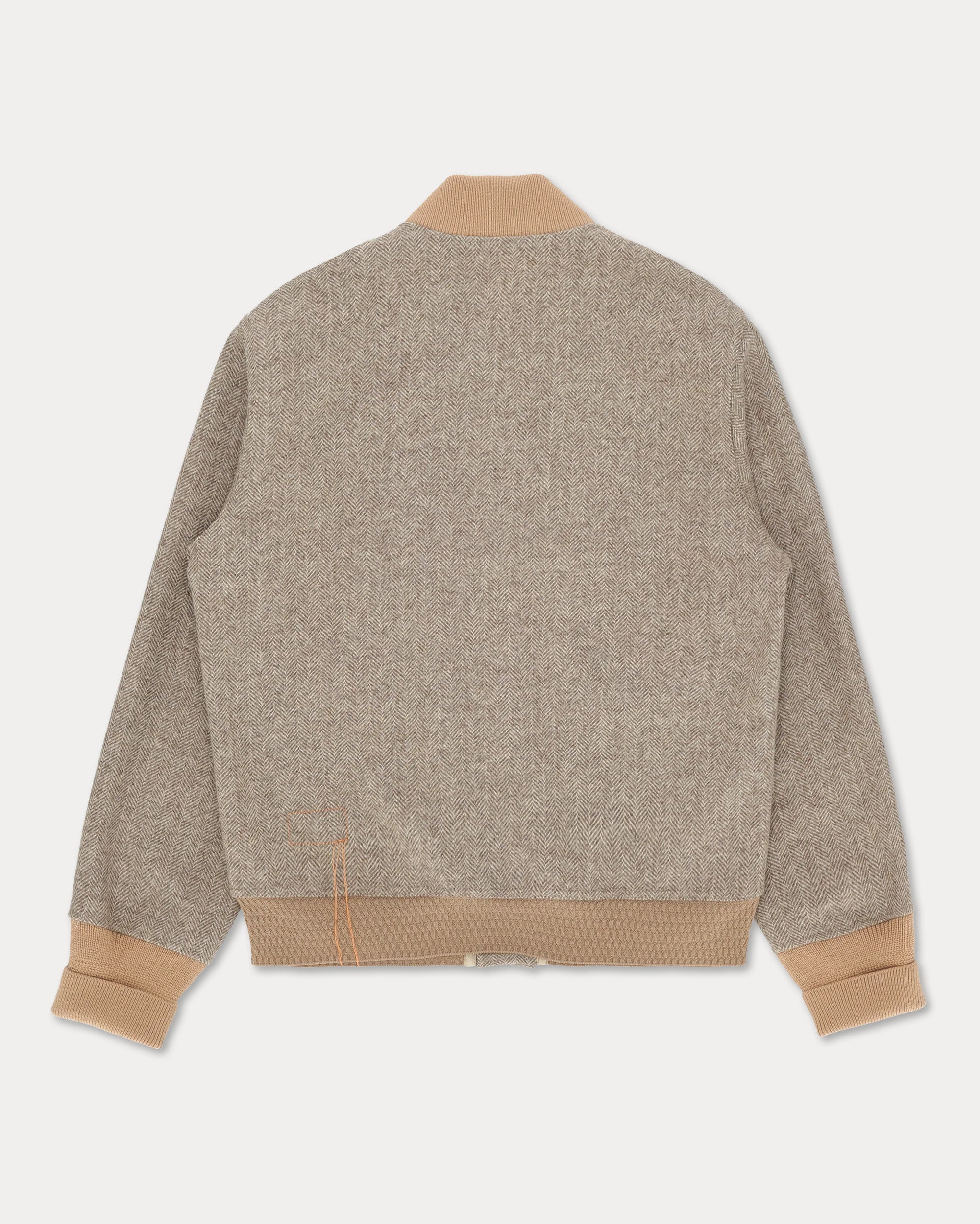 Cruiser Bomber In Herringbone Di Lana