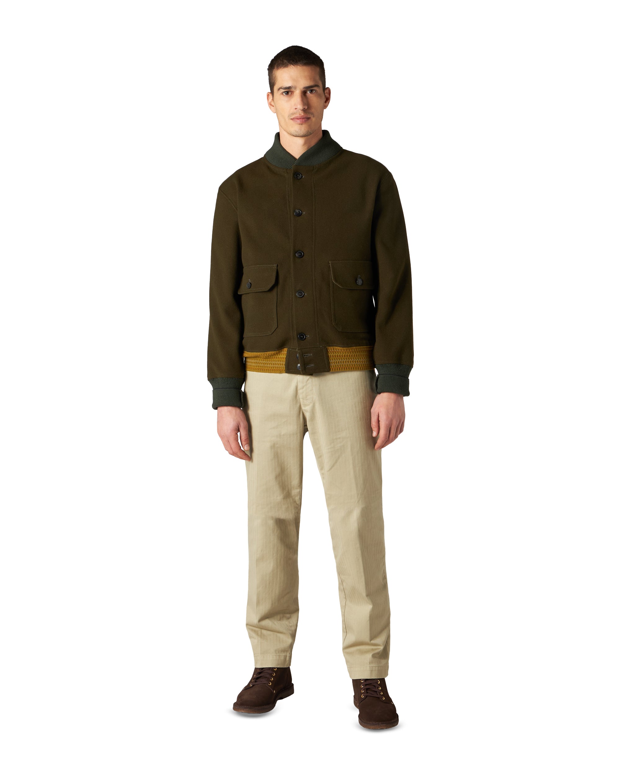 Cruiser Bomber In Twill di Lana