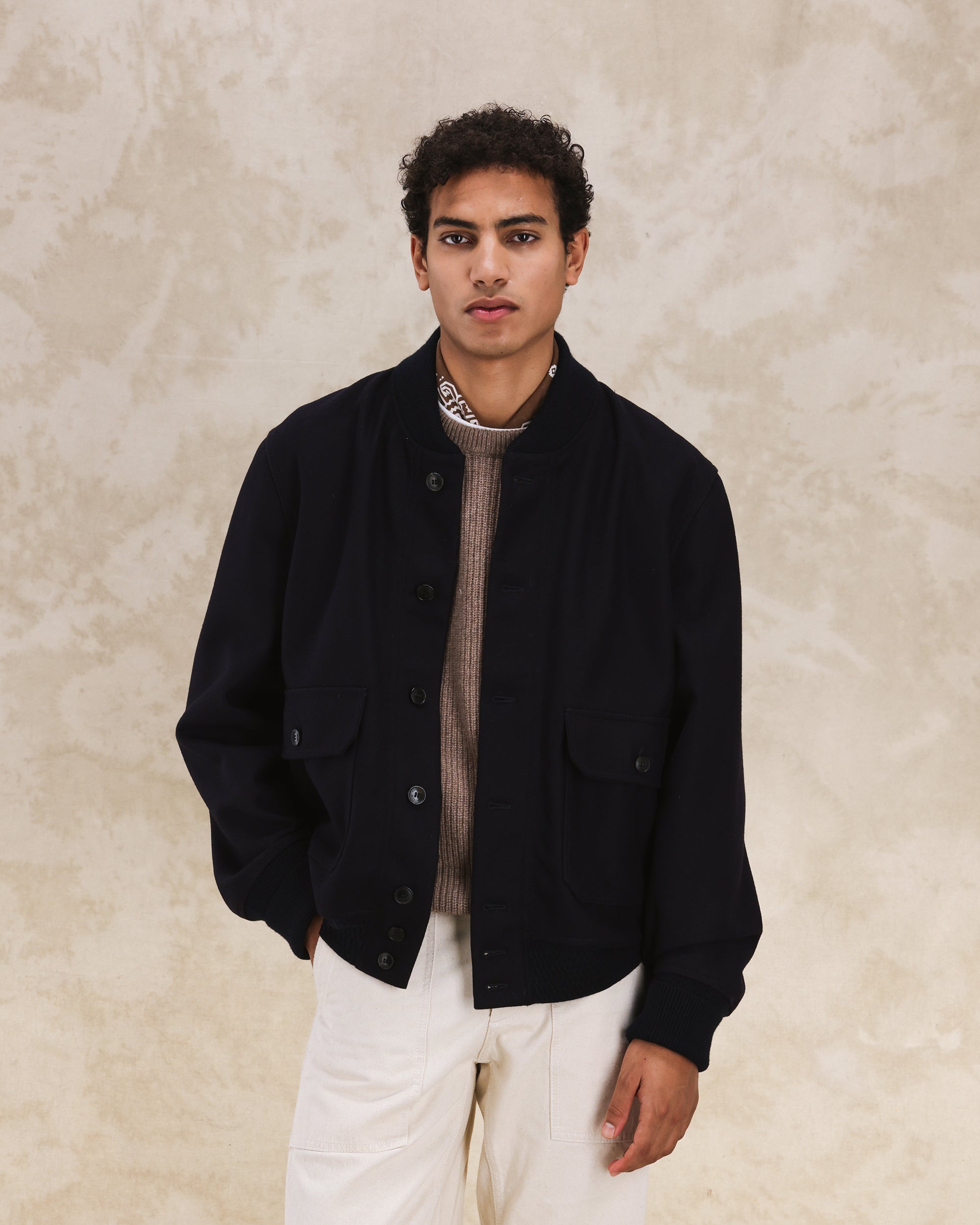 Cruiser Wool Twill Bomber Jacket