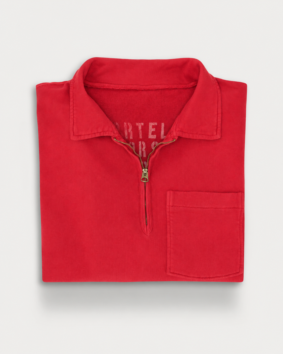 Yale Felpa In Cotone Felpato Con Colletto E Zip