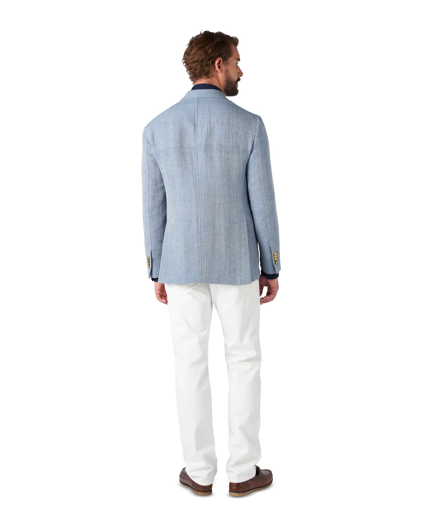 David Double-Breasted Linen Blend Jacket