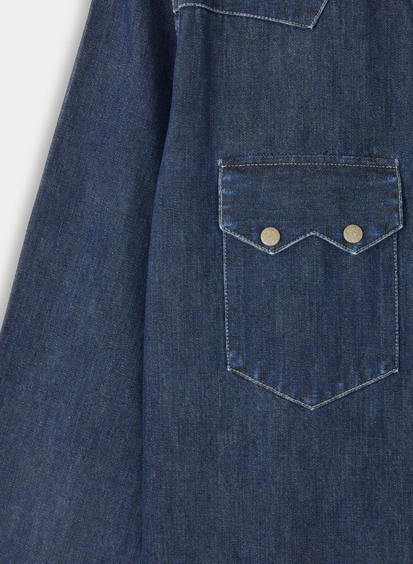 Elpaso Denim Western Shirt Stone Wash