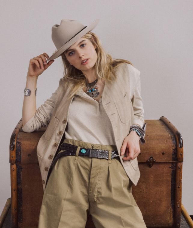 Fiona Pantaloni Con Pences In Cotone