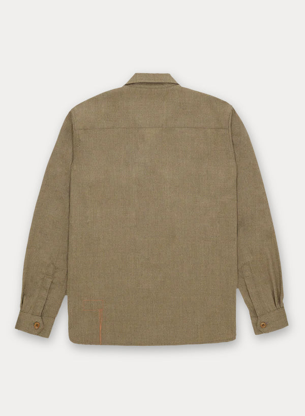 Fox Overshirt In Fresco Lana x Fox Fabrics