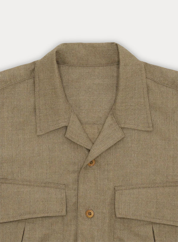 Fox Overshirt In Fresco Lana x Fox Fabrics