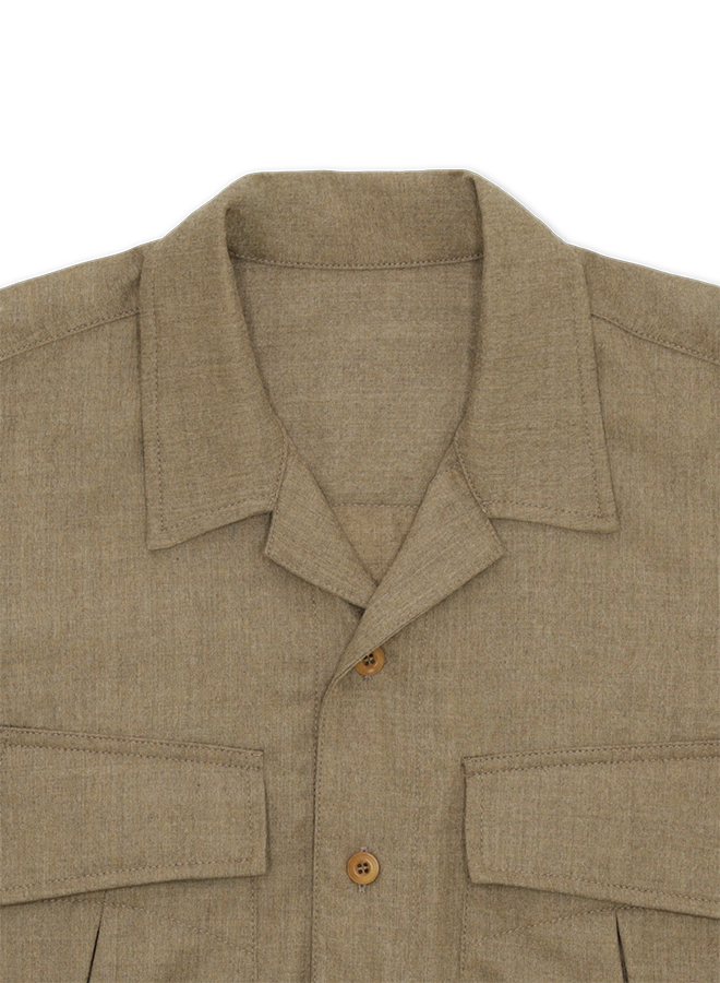 Fox Overshirt In Fresco Lana x Fox Fabrics