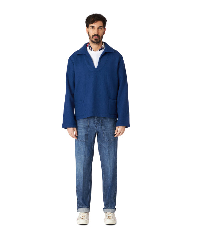 Franco2 Maglione In Lana con Scollo a V