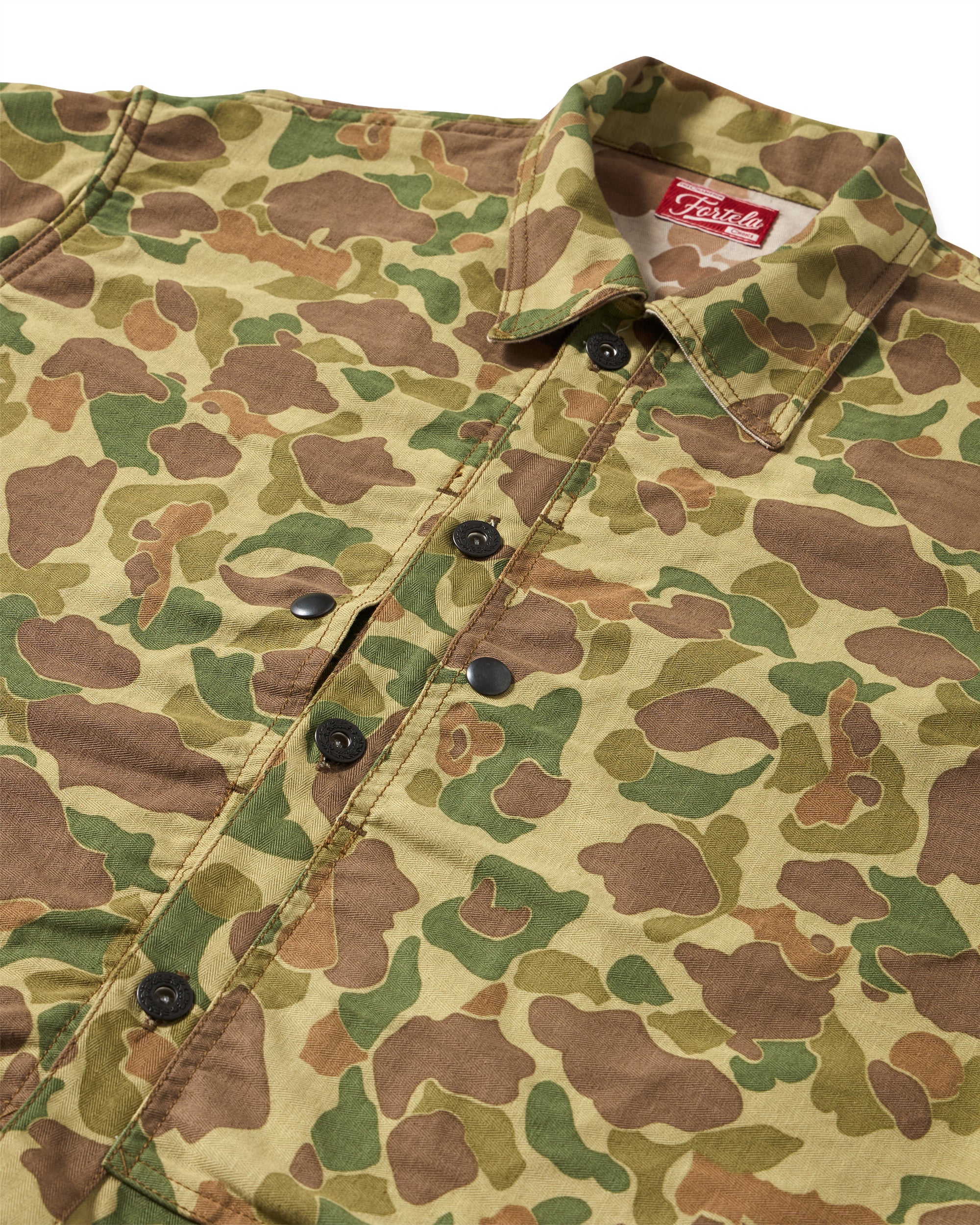 Frog Overshirt Camouflage In Cotone