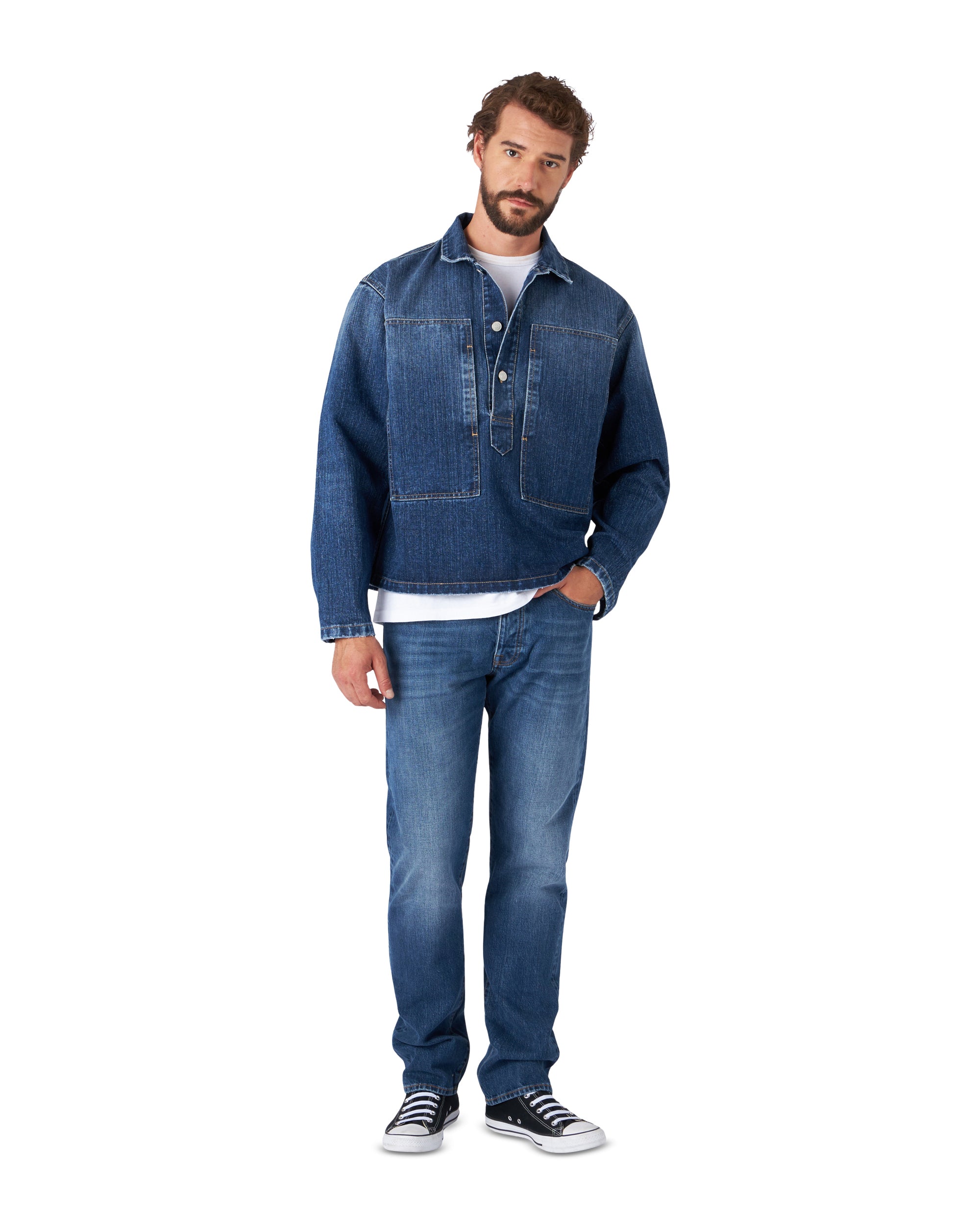 Fuego Overshirt In Denim Stone Wash