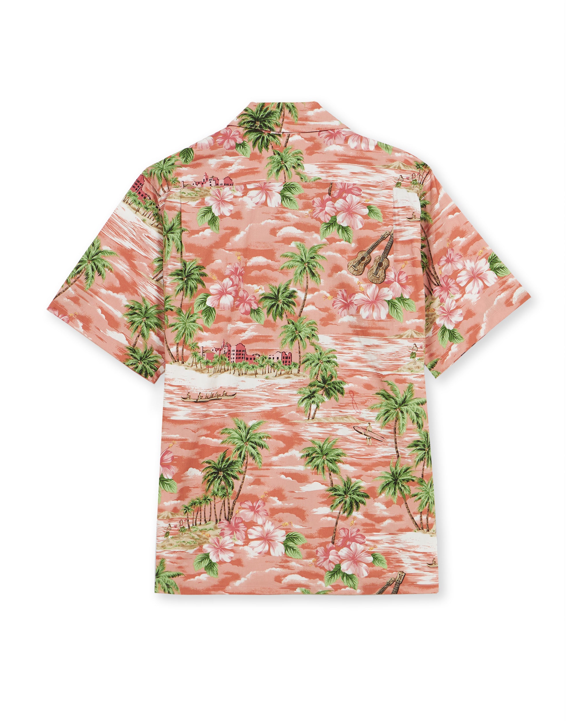 Fiji Camicia Con Stampa in Cotone a Maniche Corte