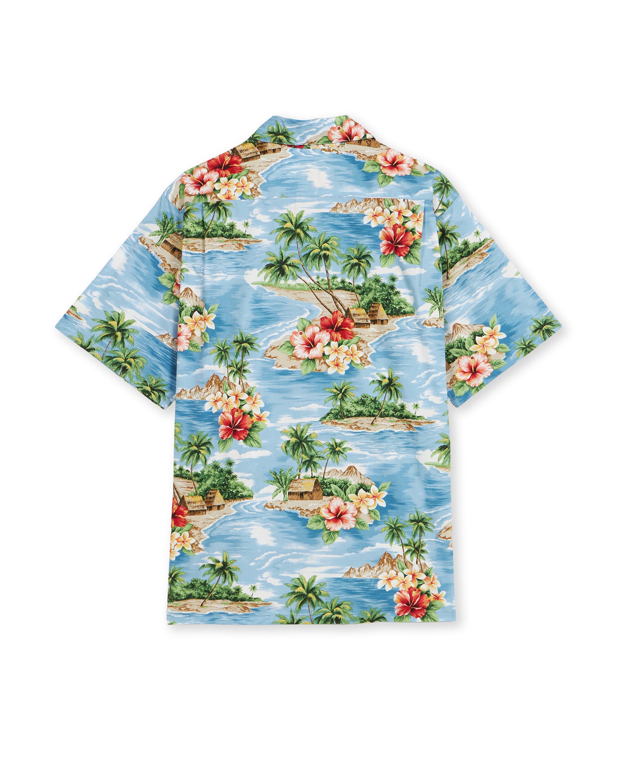 Fiji Camicia Con Stampa in Cotone a Maniche Corte