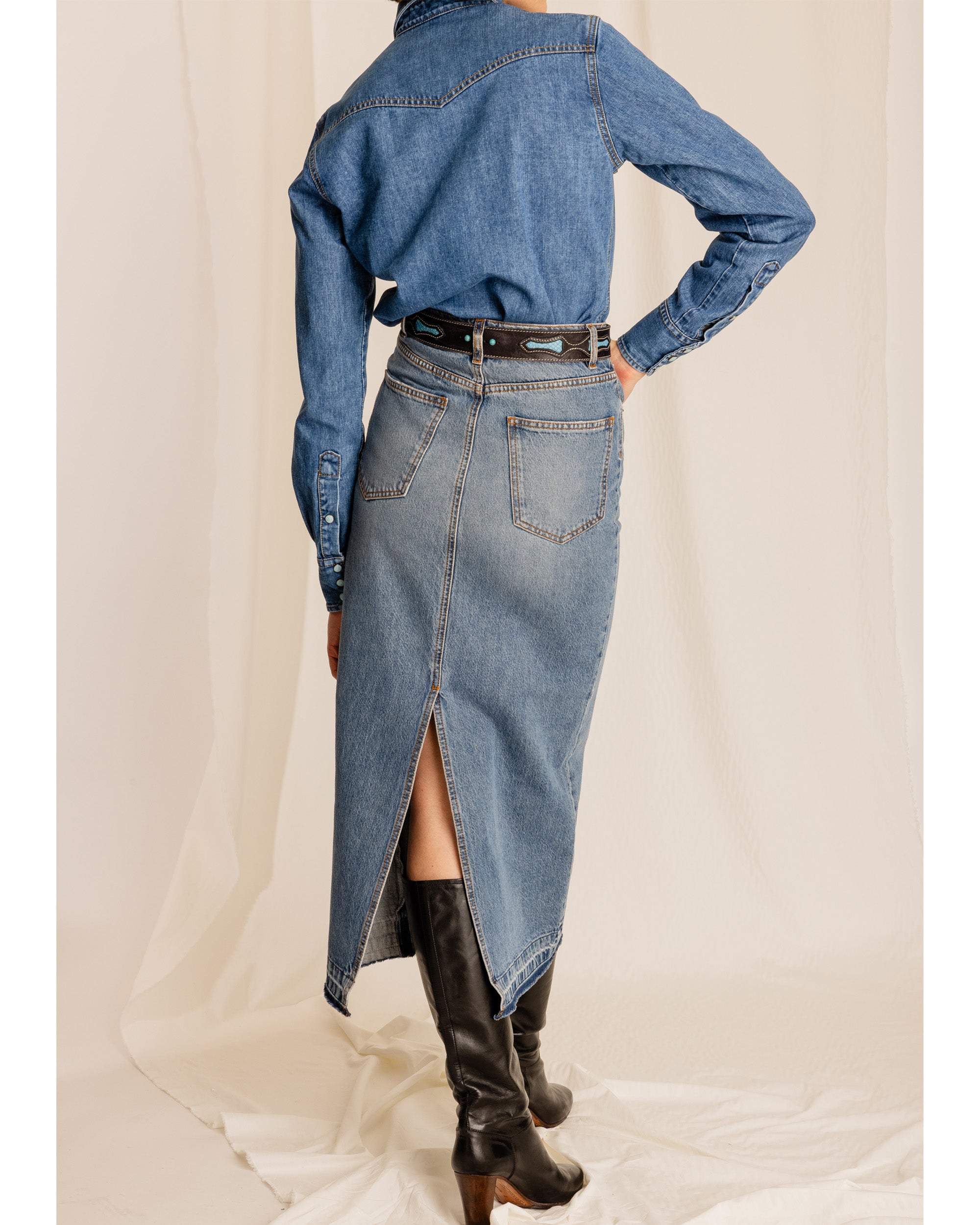 Jorgy Gonna In Denim Stone Wash