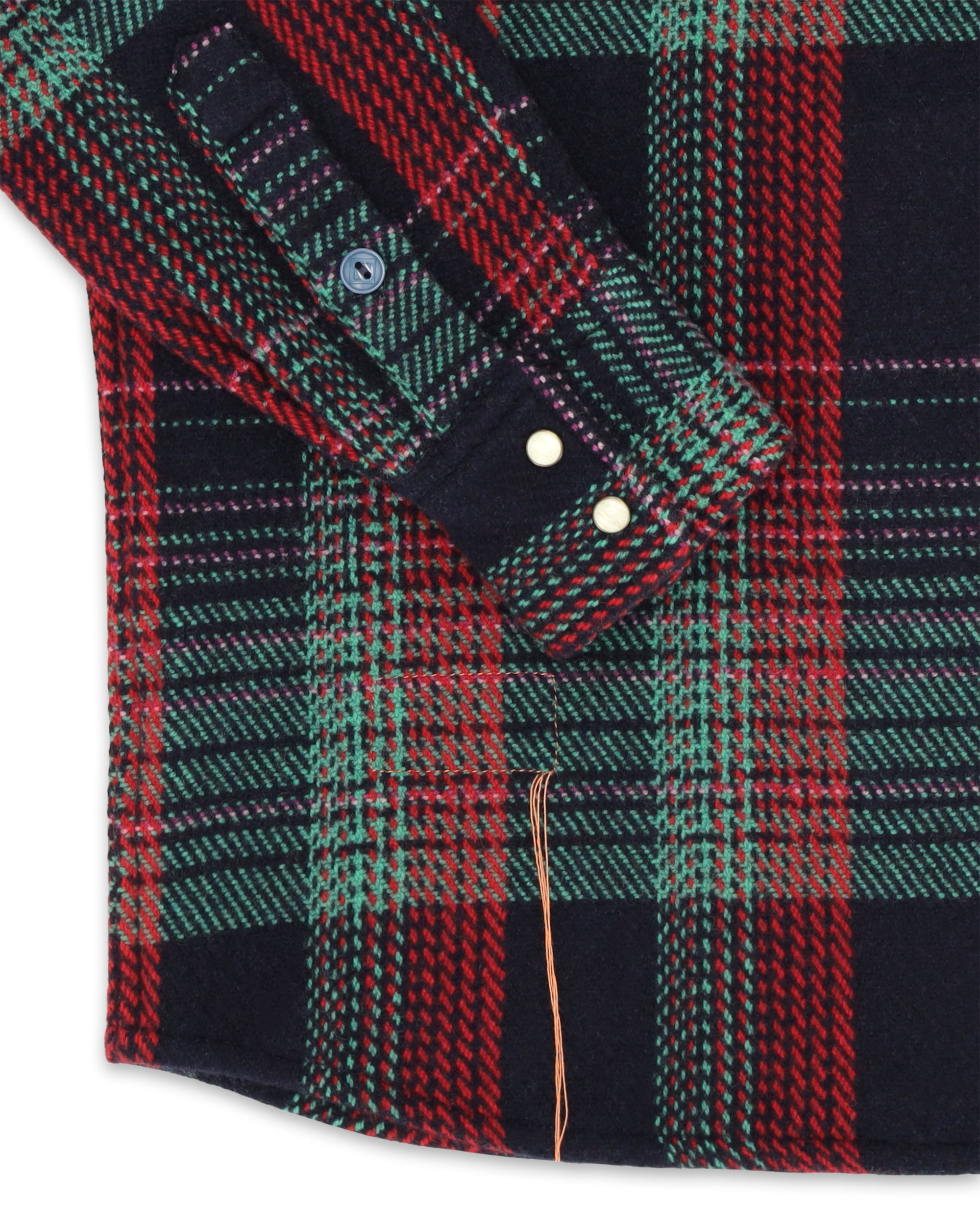 Granddad Overshirt In Plaid di Lana e Cashmere