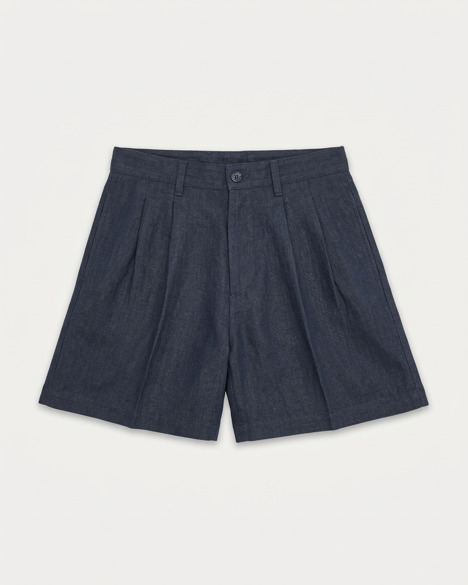 Nyshort Bermuda Con Pences In Lino