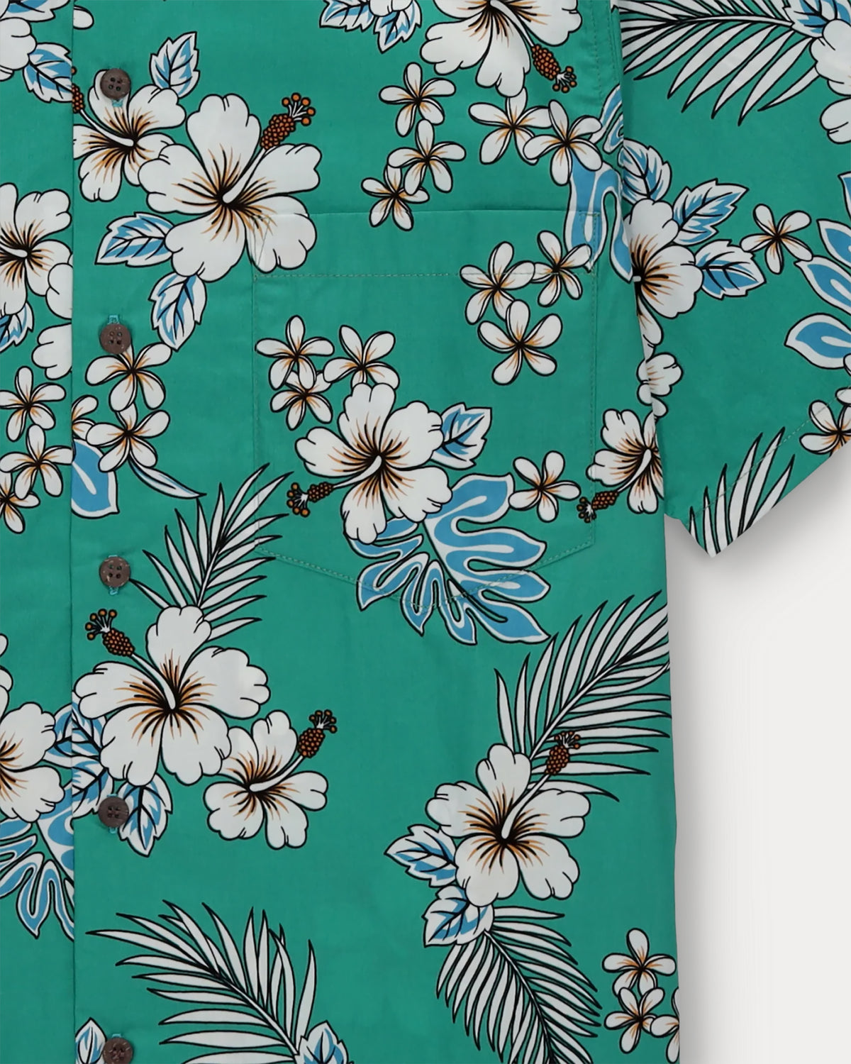 Haole Camicia Con Stampa in Cotone a Maniche Corte