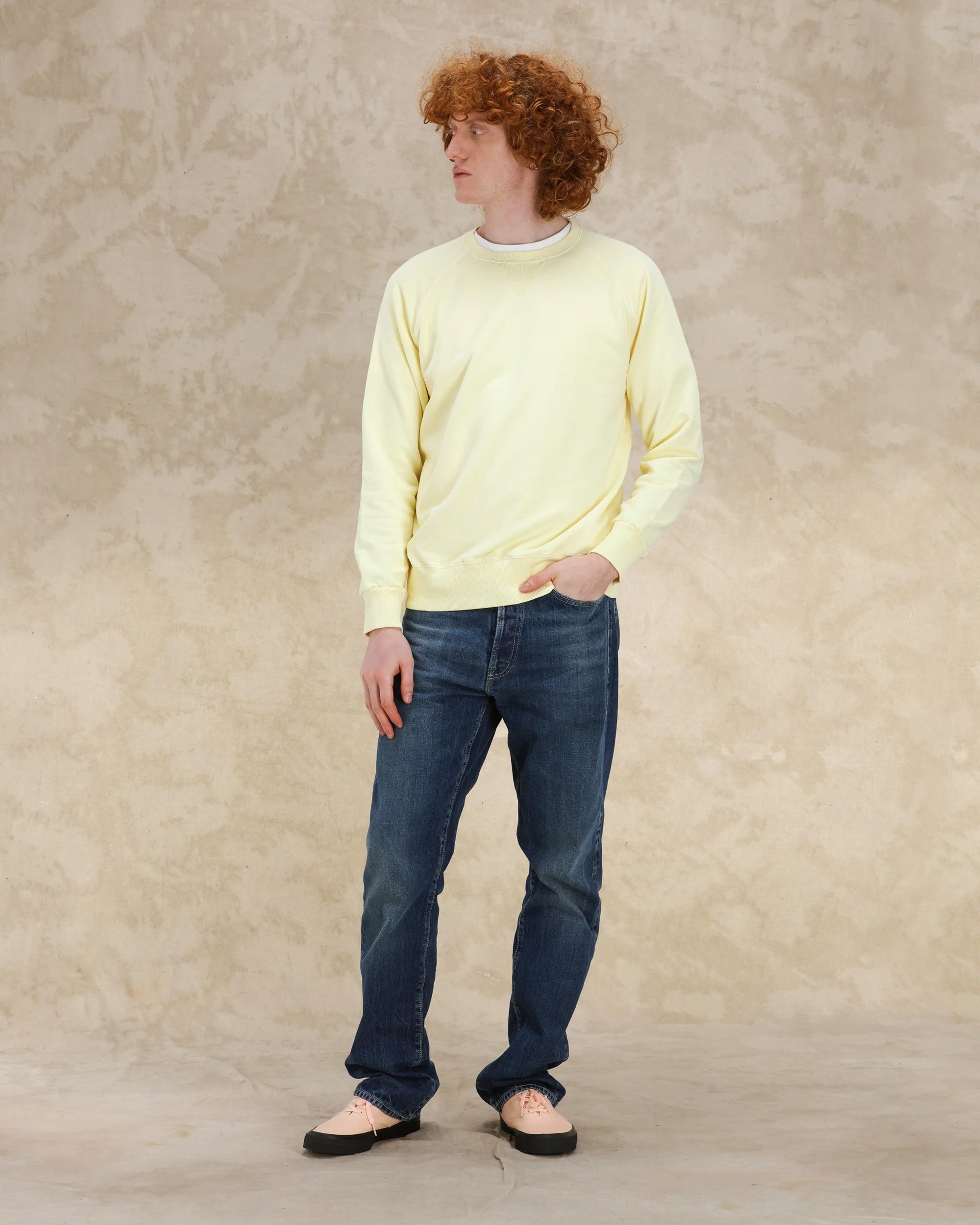 Harvard Felpa Girocollo in Jersey Garzato con taglio Raglan